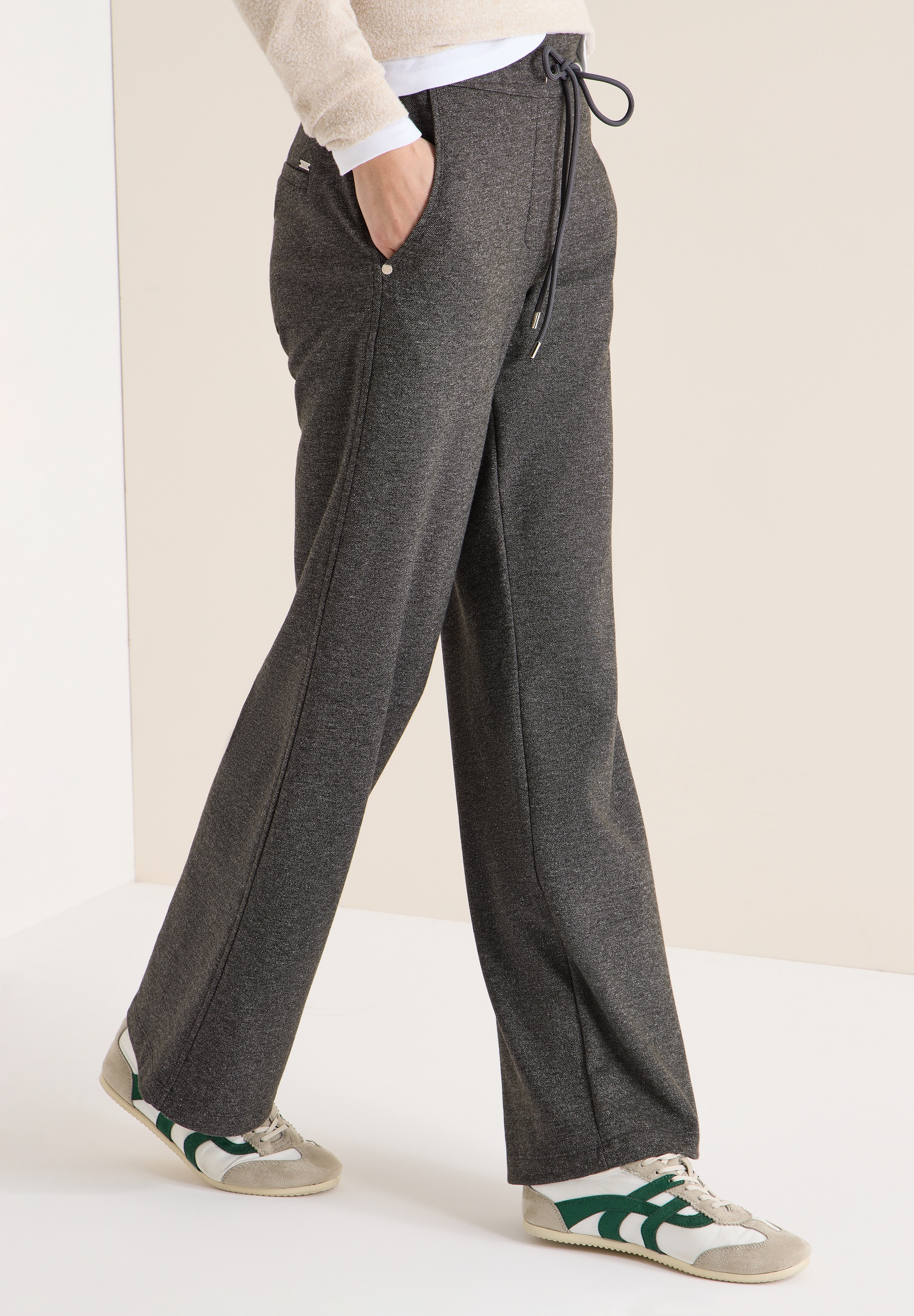Cecil Stoffhose »Style NEELE«  Two-Tone Melange Hose mit Kordelzug