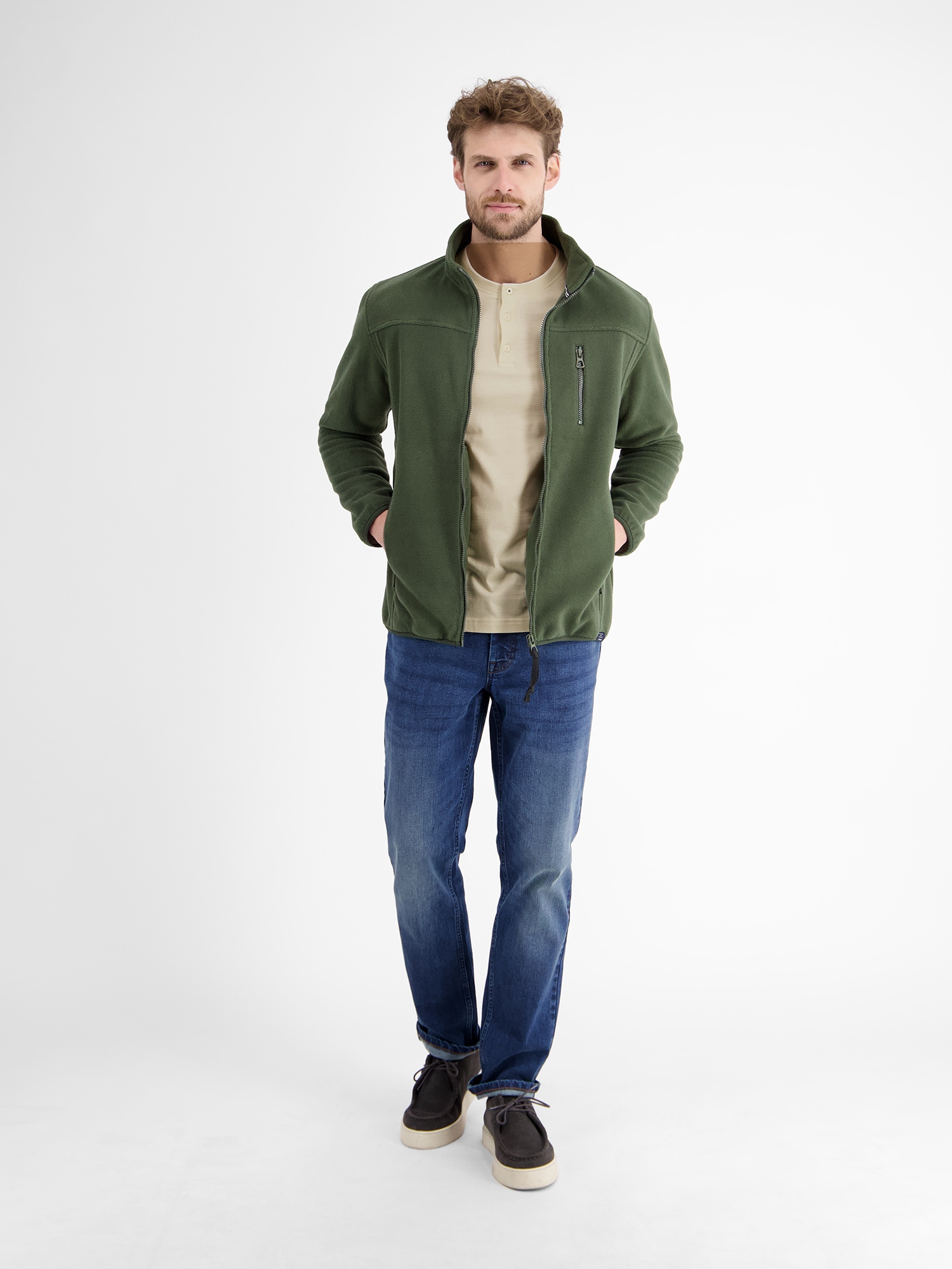 LERROS Sweatshirt »LERROS Serafino-Langarmshirt für Herren«