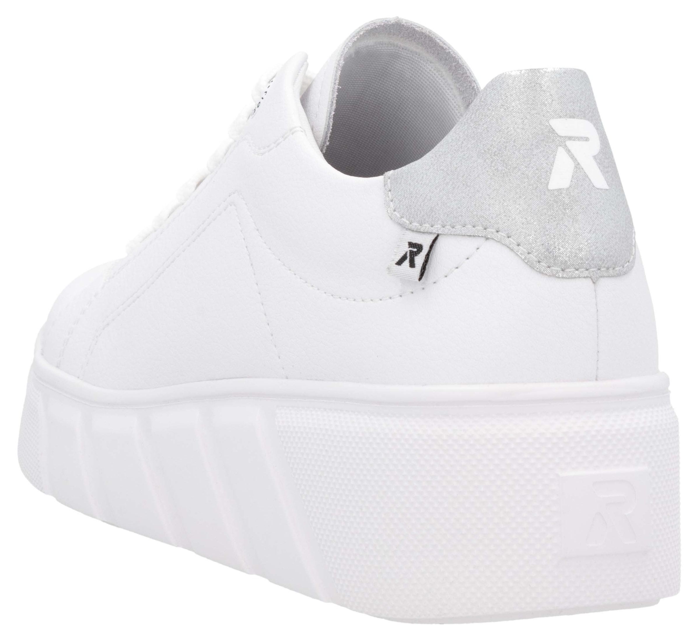 RIEKER Sport Plateausneaker, Schnürschuh, Freizeitschuh, Halbschuh mit herausnehmbarer Einlegesohle