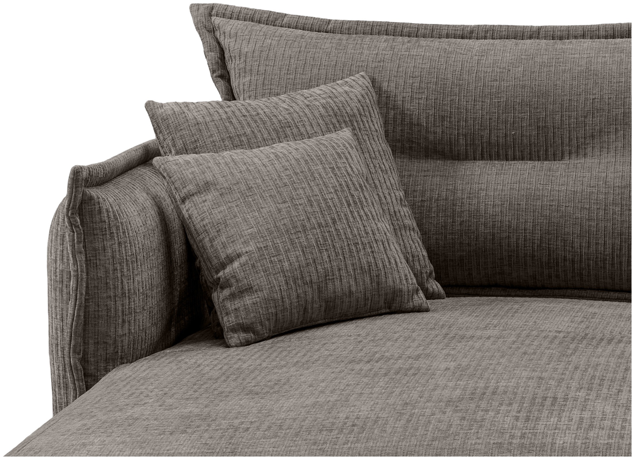 Home affaire Ecksofa »Lazio modern und bequem, schmale Armlehnen, tolle Detailverarbeitung« zwei verschiedene Fußfarben wählbar