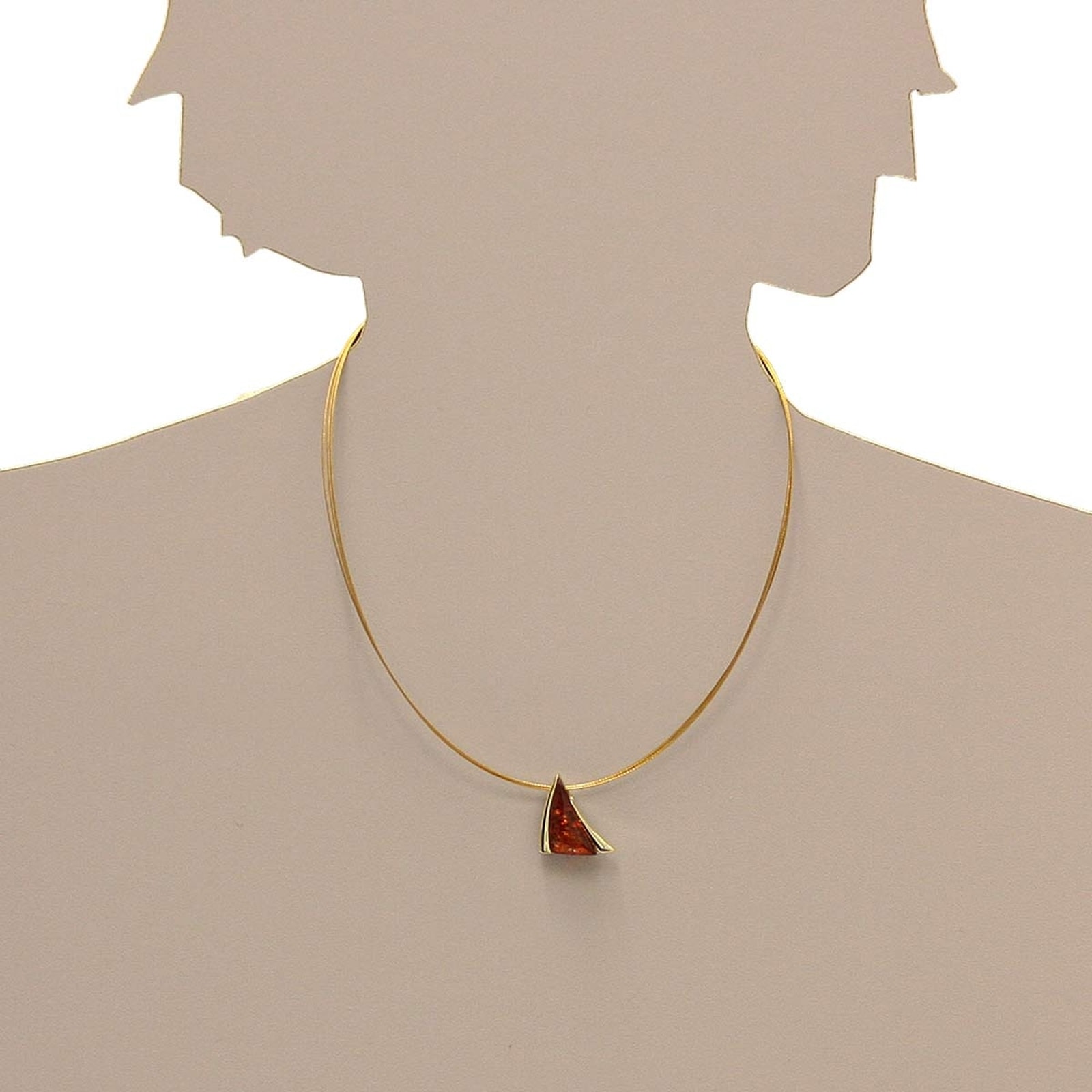 OSTSEE-SCHMUCK Kettenanhänger »- Gleiter-Imke 22 - Gold 333/000 - Bernstein«
