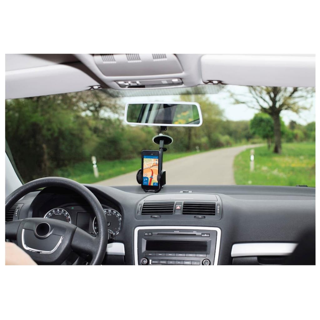 Hama Smartphone-Halterung »2in1 Auto Handyhalterung Set "Multi" für Lüftung und Scheibe«, passend für Smartphone Größe :4 - 11 cm