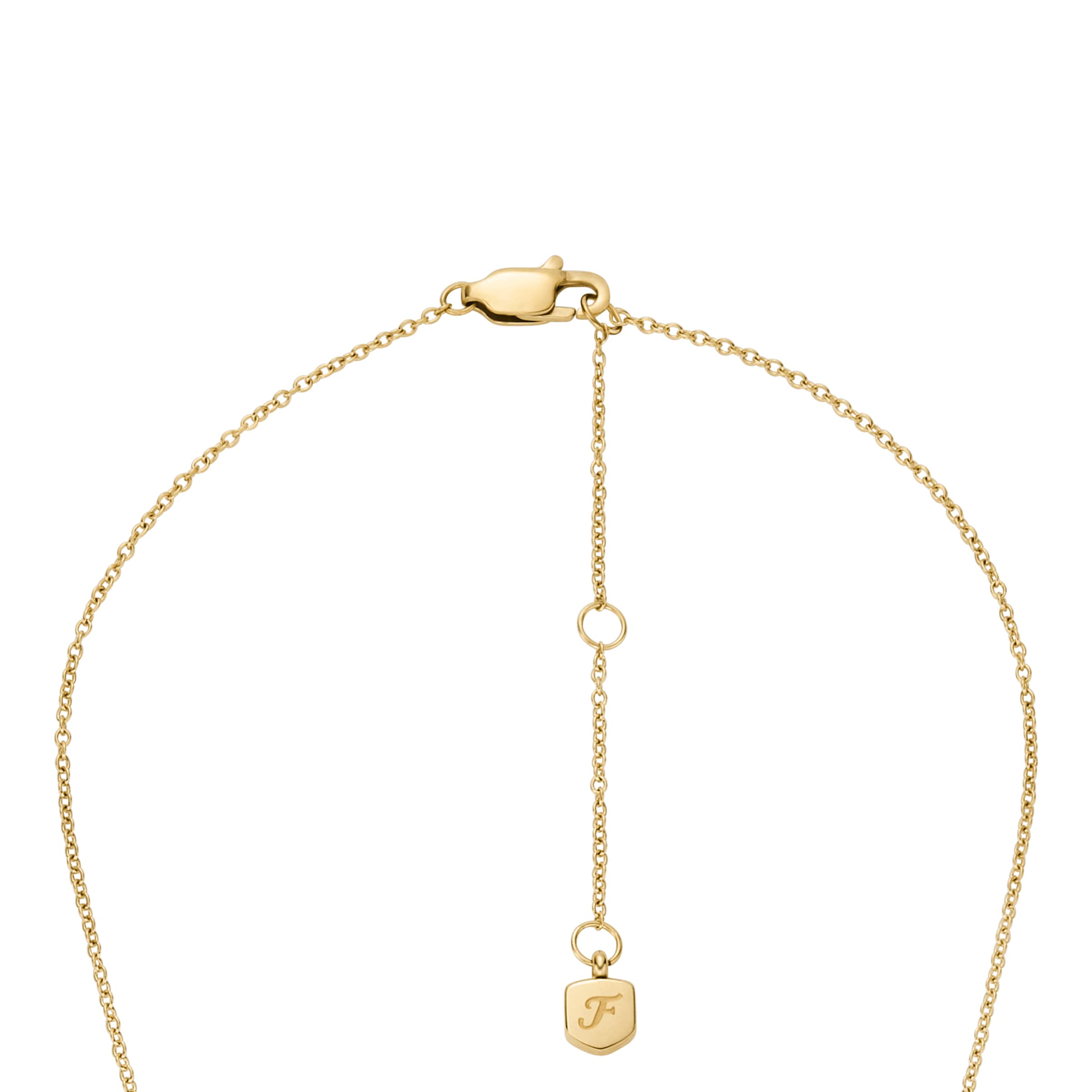 Fossil Kette mit Anhänger »Schmuck Geschenk Edelstahl JEWELRY« mit Glasstein