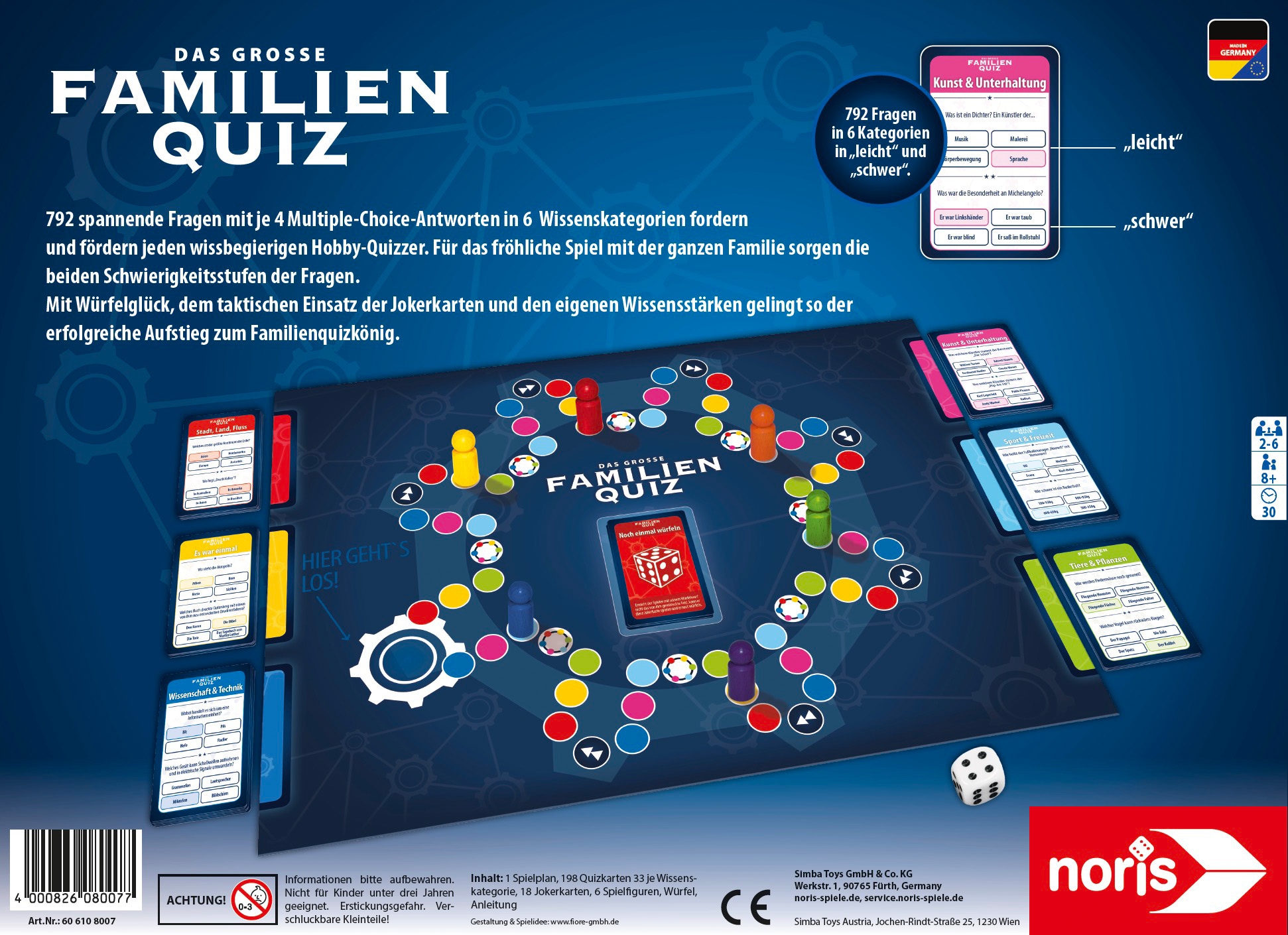Noris Spiel »Das große Familien Quiz«, Made in Germany
