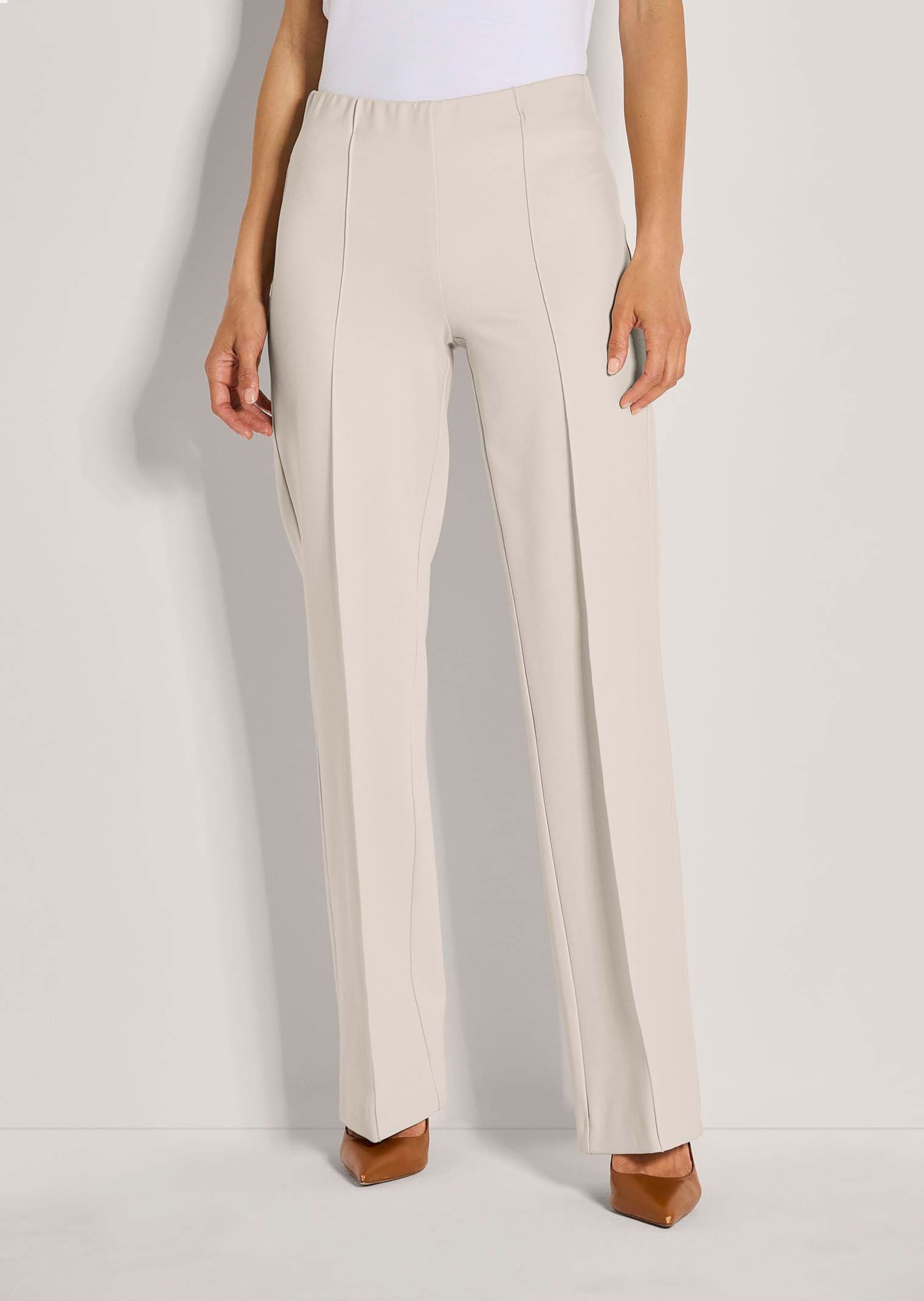 MADELEINE Jerseyhose »Jerseyhose Weite Jerseyhose mit Biesen«