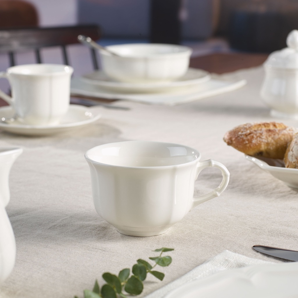 Villeroy & Boch Tasse »Teeobertassen mit Untertassen Manoir 130 ml 6er Set weiß«