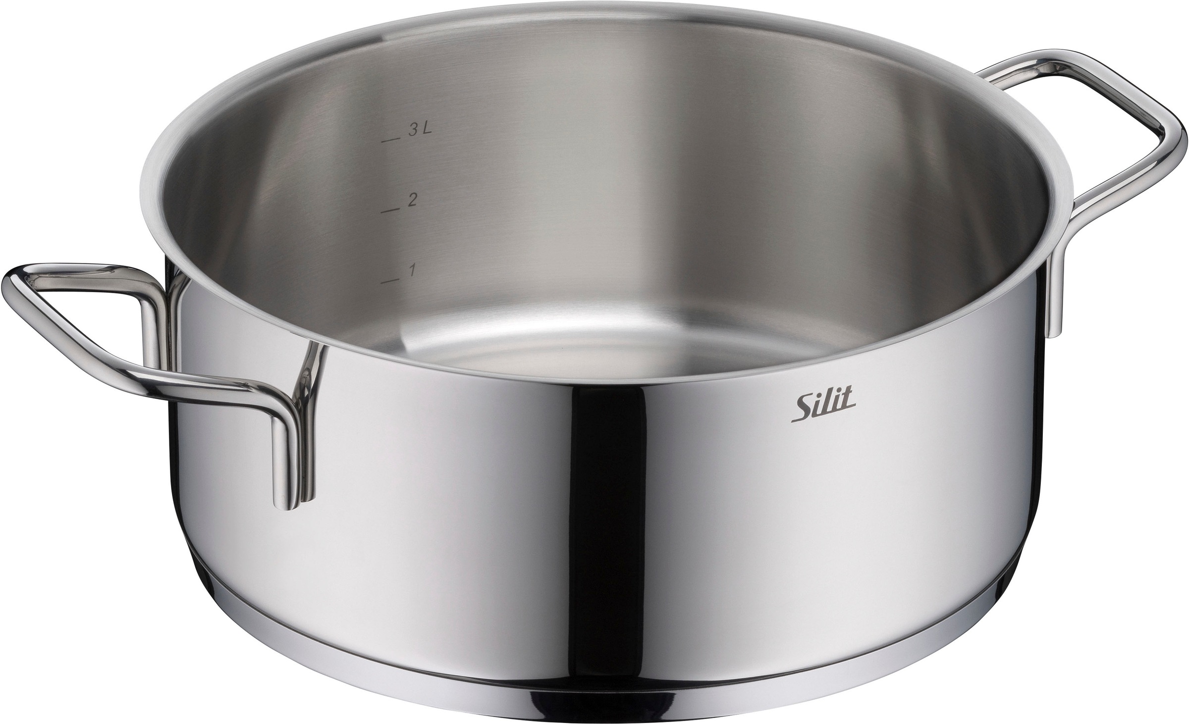 Silit Bratentopf »Extra Cook, mit Glasdeckel«, Edelstahl 18/10, (2 tlg.), SiliTherm Universalboden, induktionsgeeignet, spülmaschinengeeignet