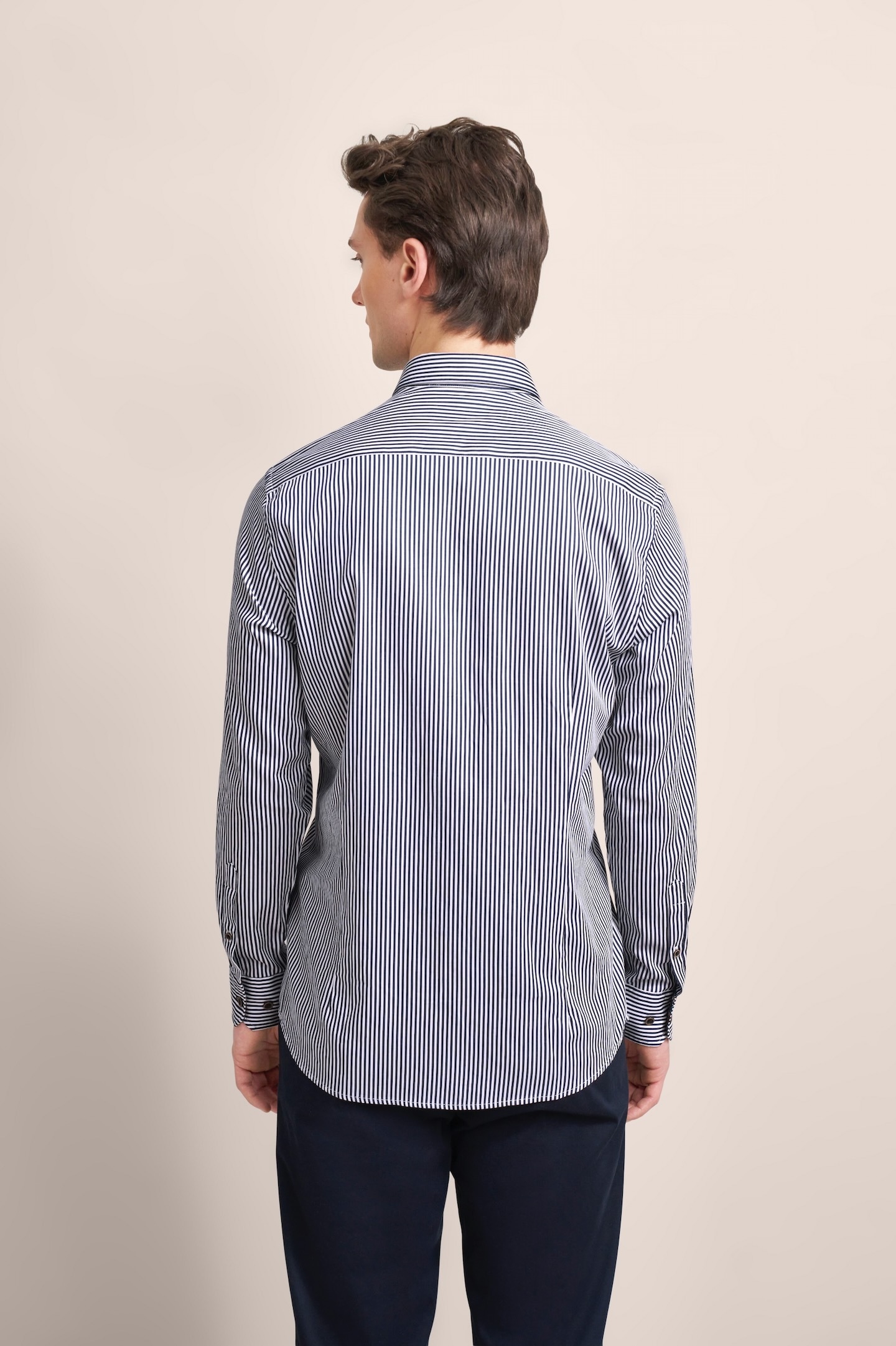 bugatti Langarmhemd mit Streifen