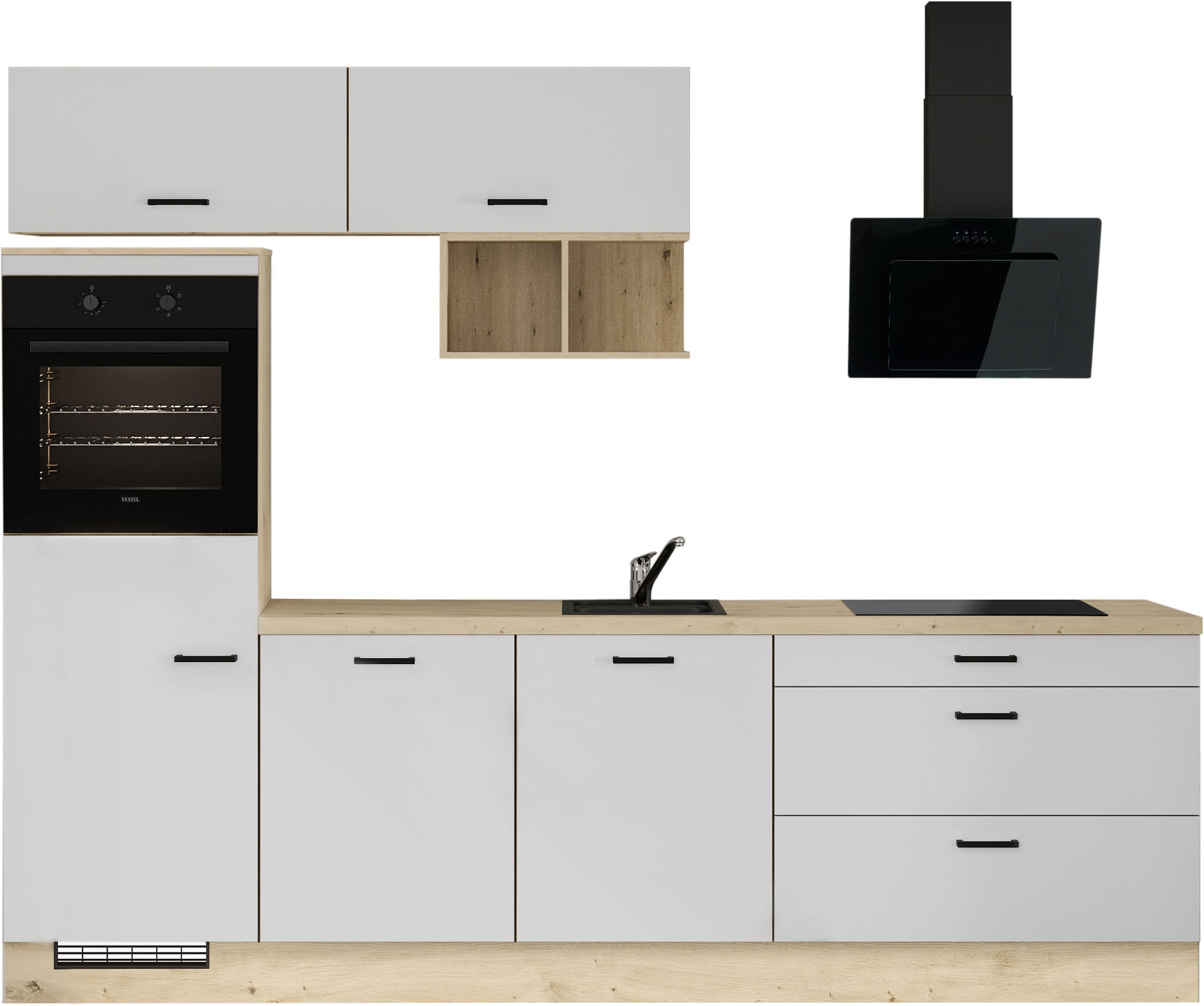 IMPULS KÜCHEN Küchenzeile »München, Ausrichtung wählbar, Schubkästen mit Soft-Close« Set,  in verschiedenen Farben erhältlich, Breite 280 cm