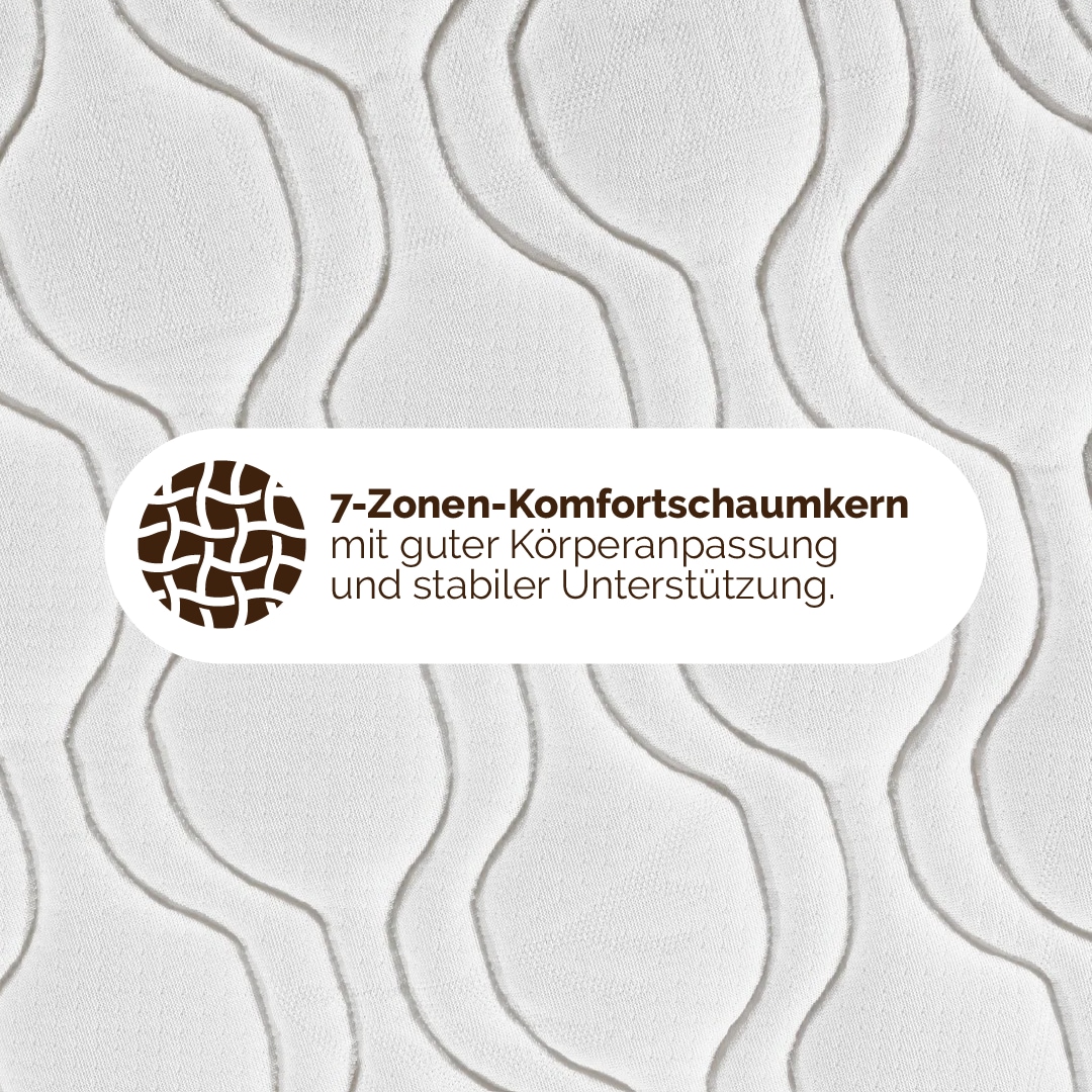 DI QUATTRO Komfortschaummatratze »18 cm Duo Wendematratze, ideale Partnermatratze, atmungsaktiv« 18 cm hoch Raumgewicht: 28 kg/m³ 1-tlg., 1 Stk. tlg. 7 Zonen Matratze in H2+H3 & H4+H5, 90x200 cm, 140x200 cm