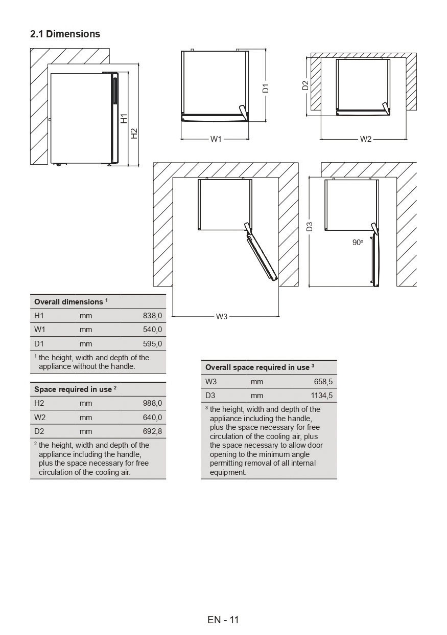 BAUKNECHT Kühlschrank »K55V1 113W« 84 cm hoch 54 cm breit