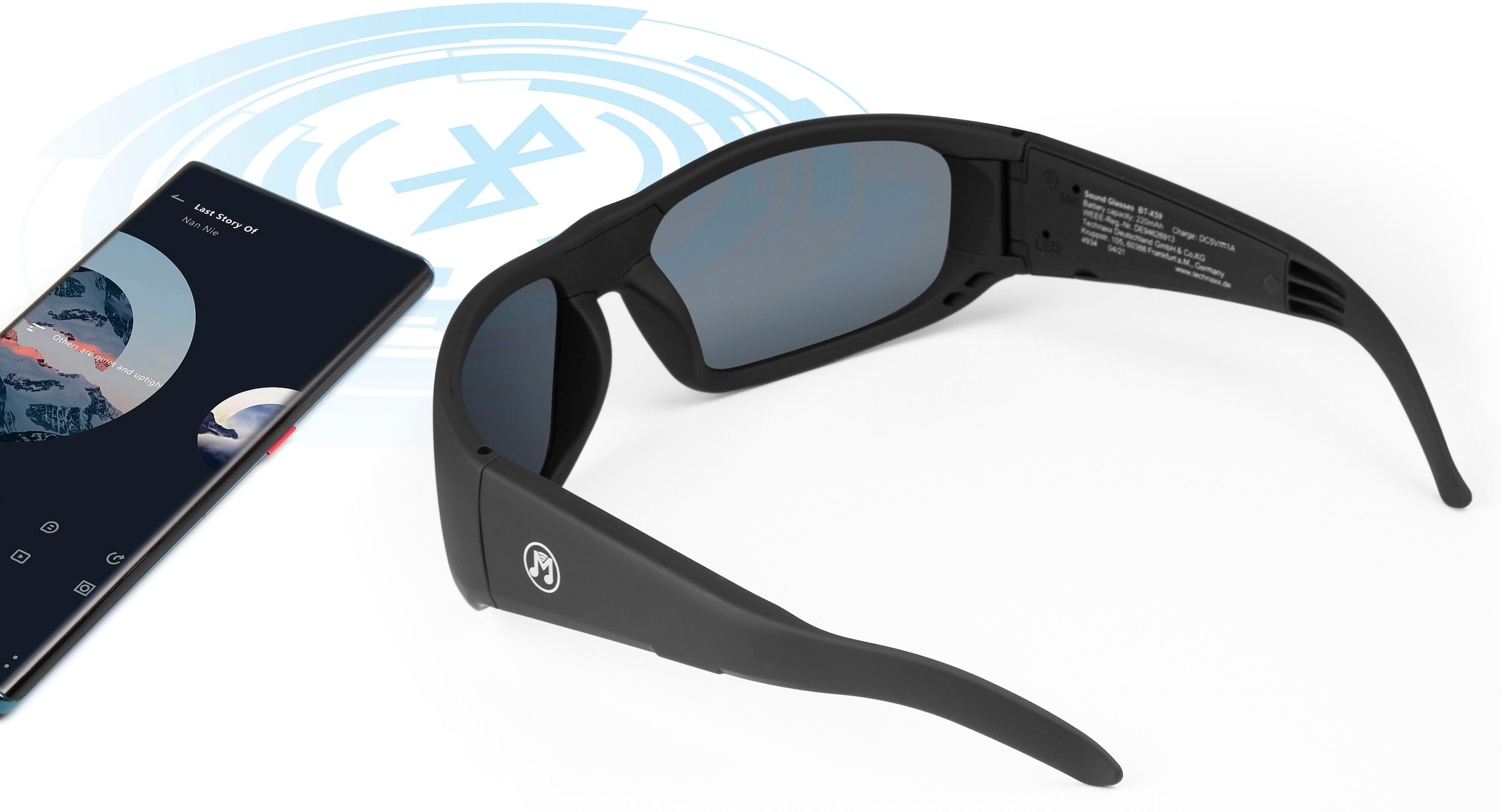 Technaxx Bluetooth-Soundbrille »Sound Glasses XXL 3 | UNIVERSAL Sports ➥ BT-X59«, Jahre Garantie Bluetooth