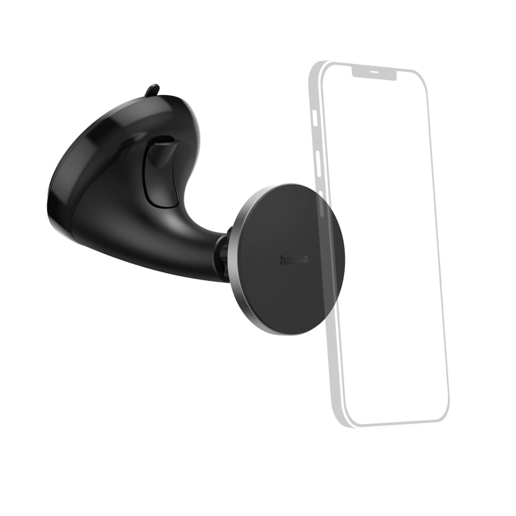 Hama Smartphone-Halterung »Handyhalterung Auto Magnet schwarz, Saugnapf, für iPhone 15,14,13, 12«