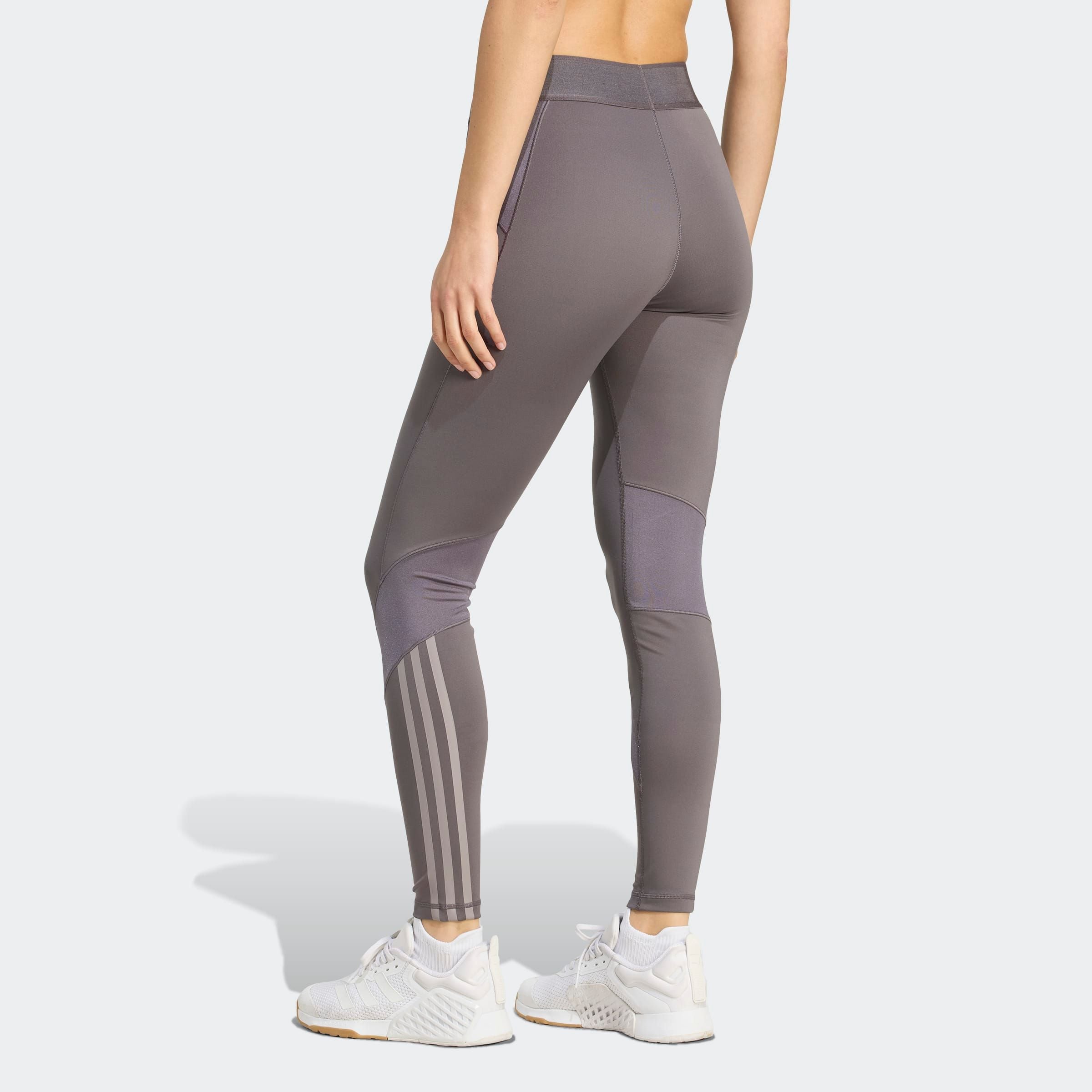 adidas Performance Trainingstights »HYG SHN 1/1 L«  sportlicher Mix aus glänzendem und mattem Material, mit Jacquard-Bund