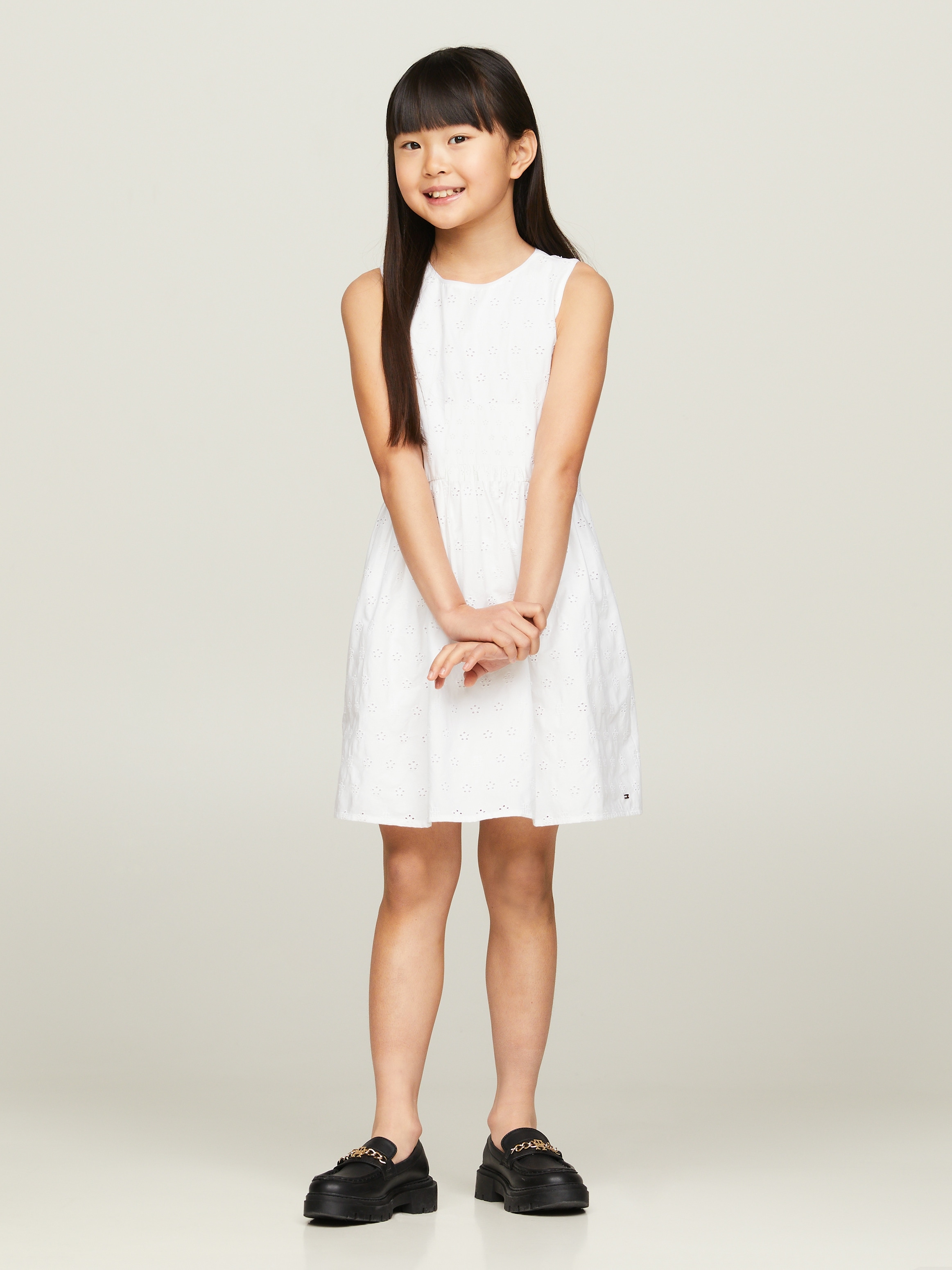 Tommy Hilfiger Minikleid »BRODERIE ANGLAISE MONOGRAM DRESS«, Kinder bis 16 Jahre