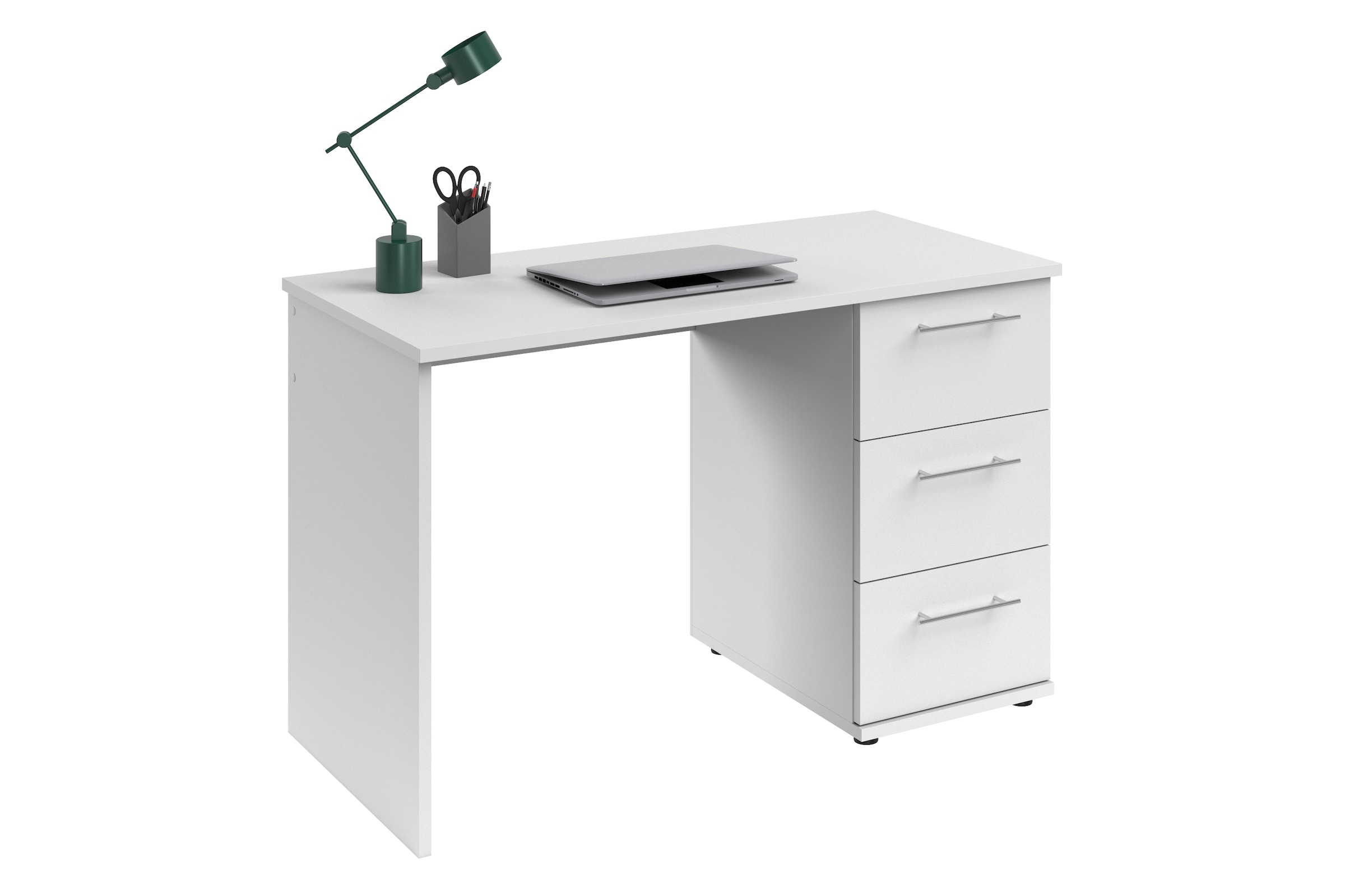 VOGL Möbelfabrik Schreibtisch »Tobi, optional mit Tastaturauszug,« mit 3 Schubkästen, Breite 115 cm, Made in Germany