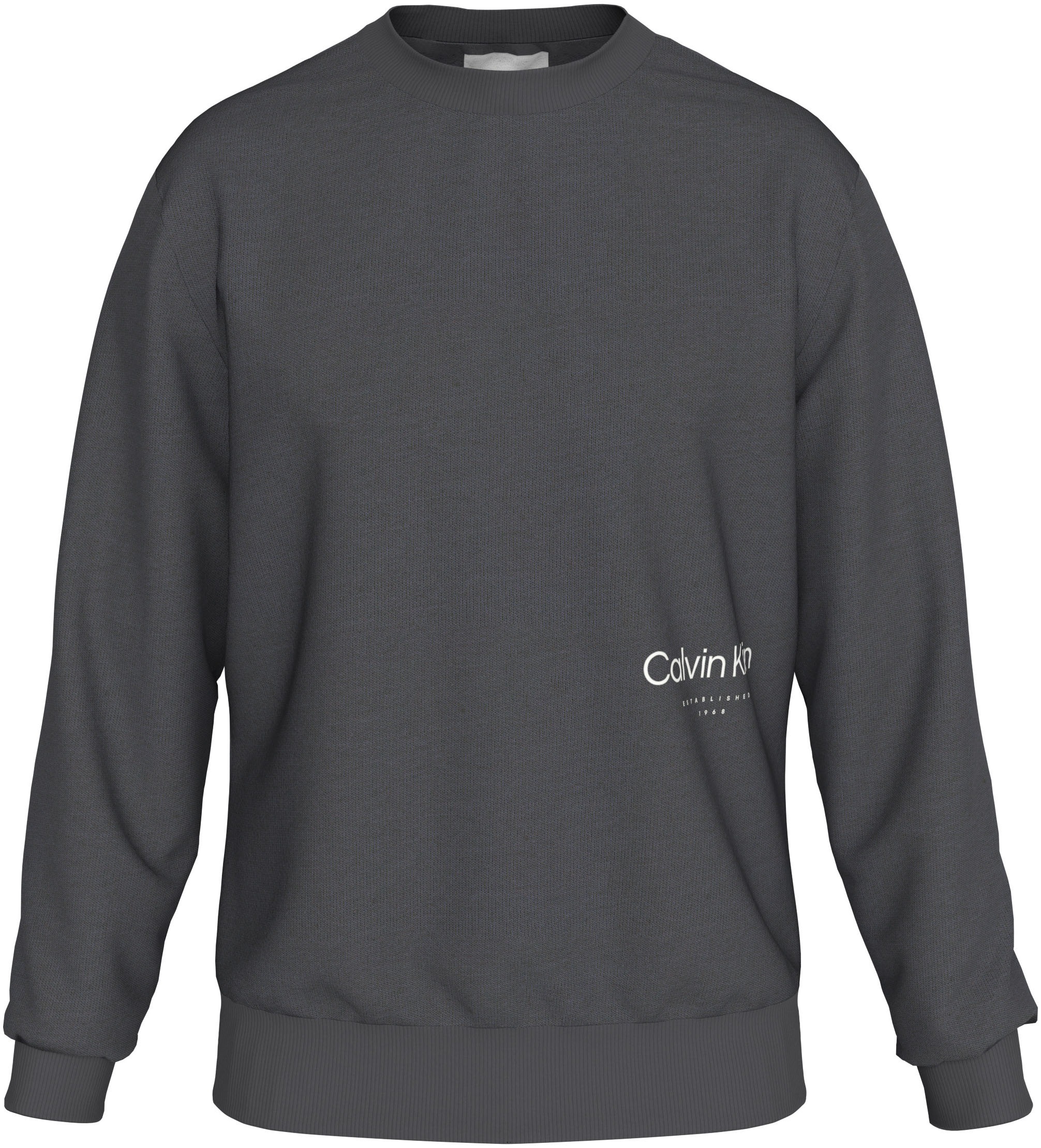 Calvin Klein Big&Tall Sweatshirt »BT_OFF PLACEMENT LOGO SWEATSHIRT«, in großen Größen mit Logoschriftzug