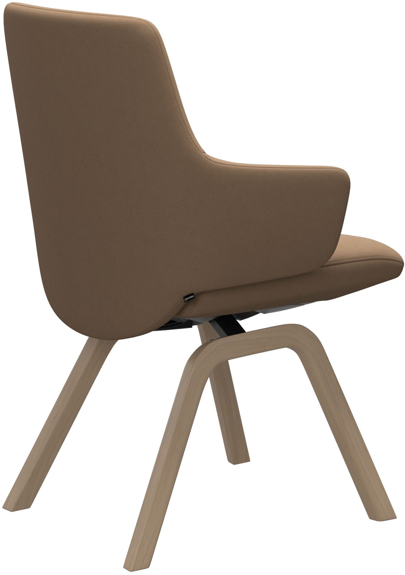 Stressless® Polsterstuhl »Laurel«, Microfaser DINAMICA, Low Back mit Armlehne, Größe L, mit schräggestellten Beinen in Schwarz