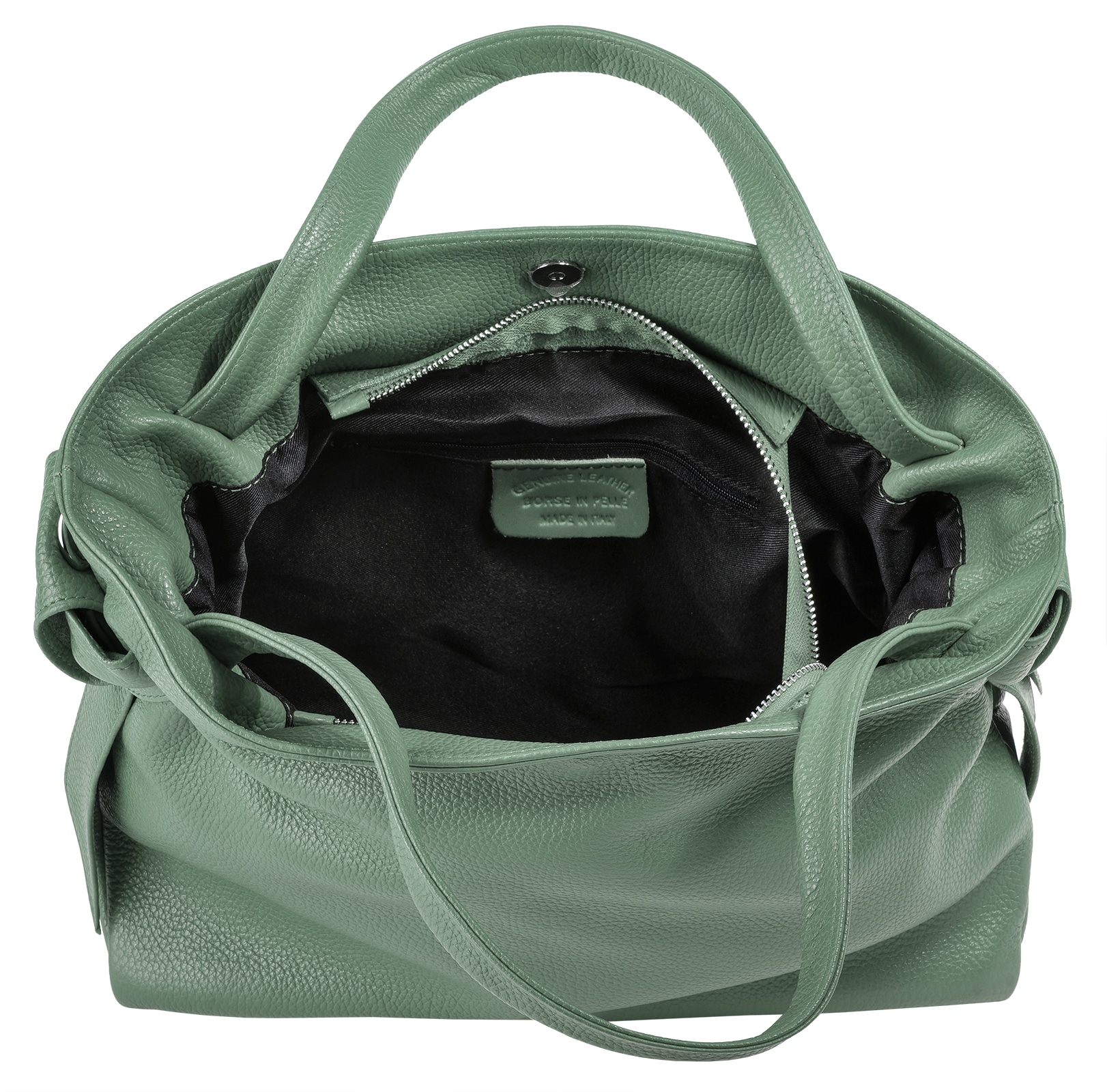 Samantha Look Henkeltasche echt Leder, Made in Italy