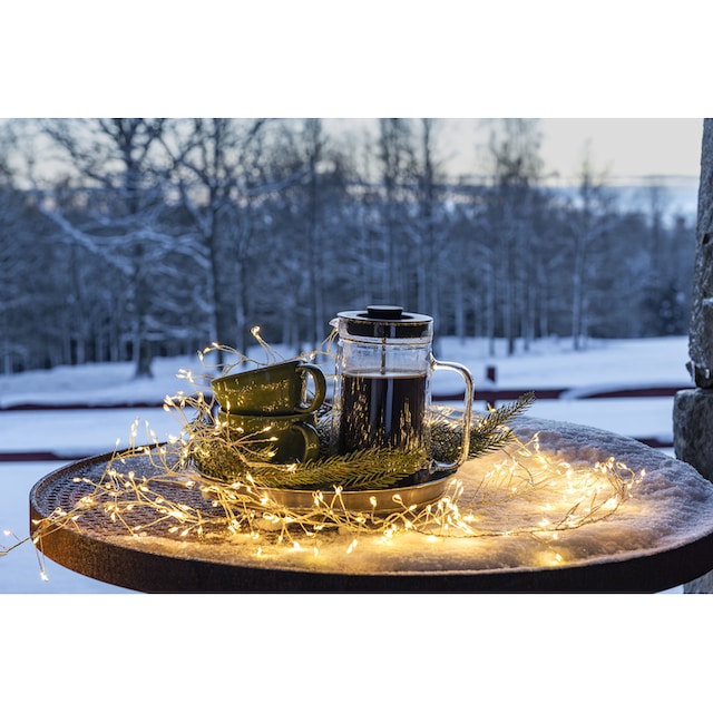 KONSTSMIDE LED-Lichterkette »Weihnachtsdeko aussen«, 200 St.-flammig, Micro  LED Büschellichterkette Cluster, mit Aufroller, 200 Dioden bequem bestellen