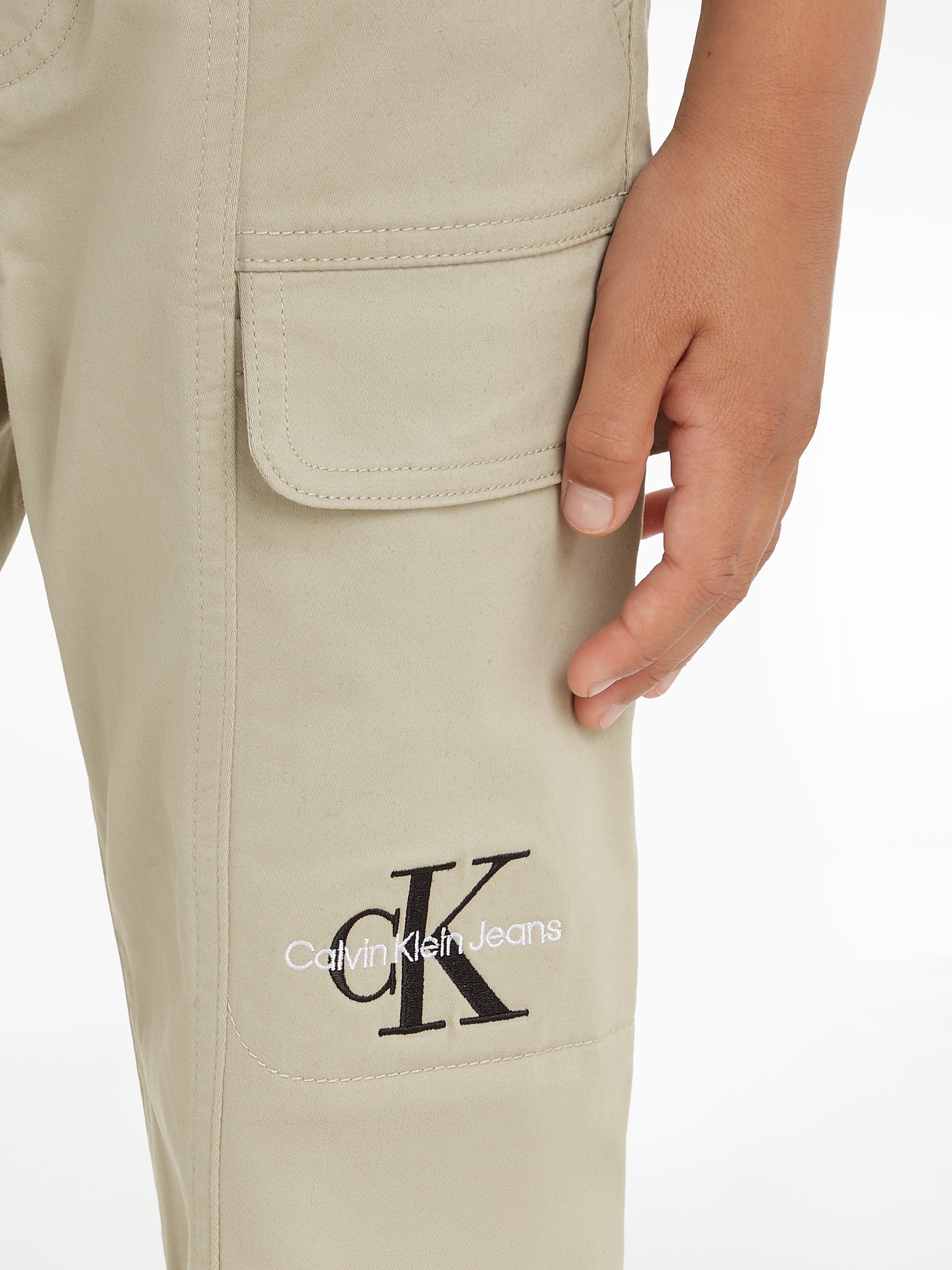 Calvin Klein Jeans Cargohose »SATEEN ♕ PANTS«, bei CARGO mit Logoprägung