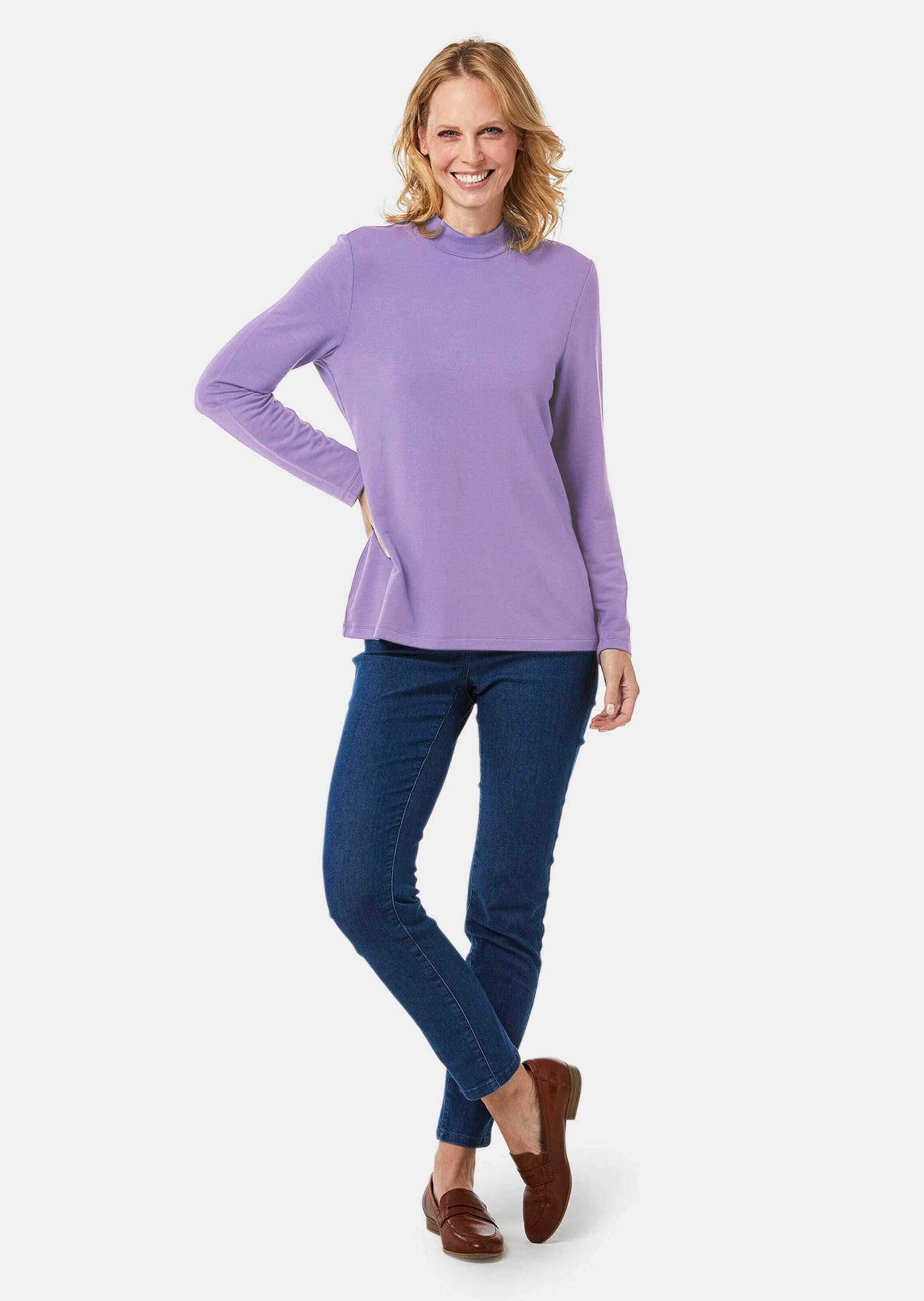 GOLDNER Longpullover »Stehkragenshirt mit Langarm« Ohne