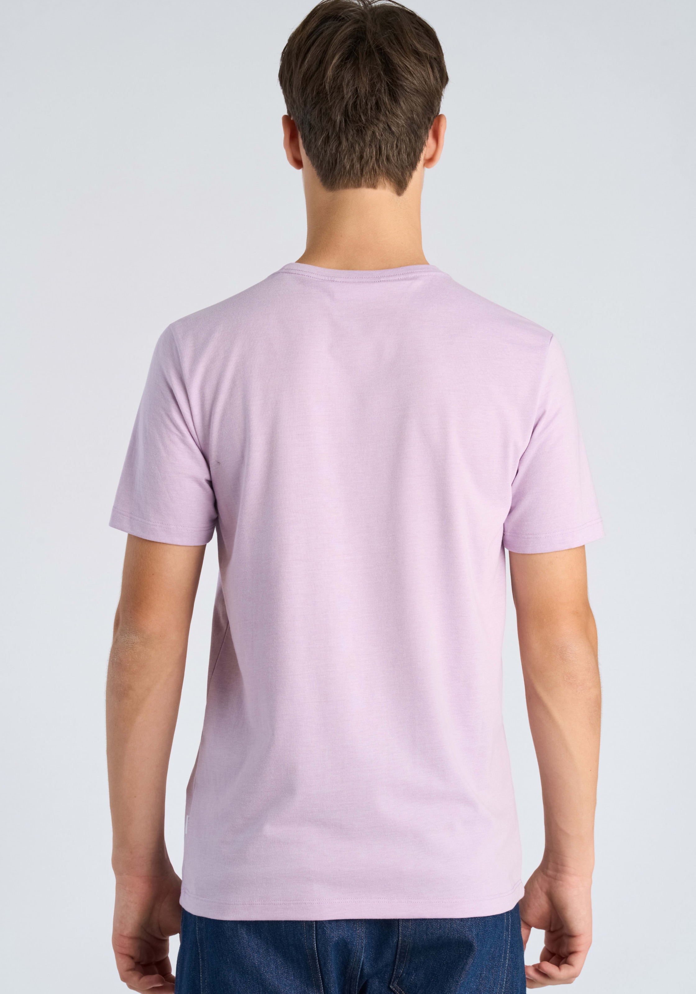 LINDBERGH Kurzarmshirt Sommershirt mit LINDBERGH-Print