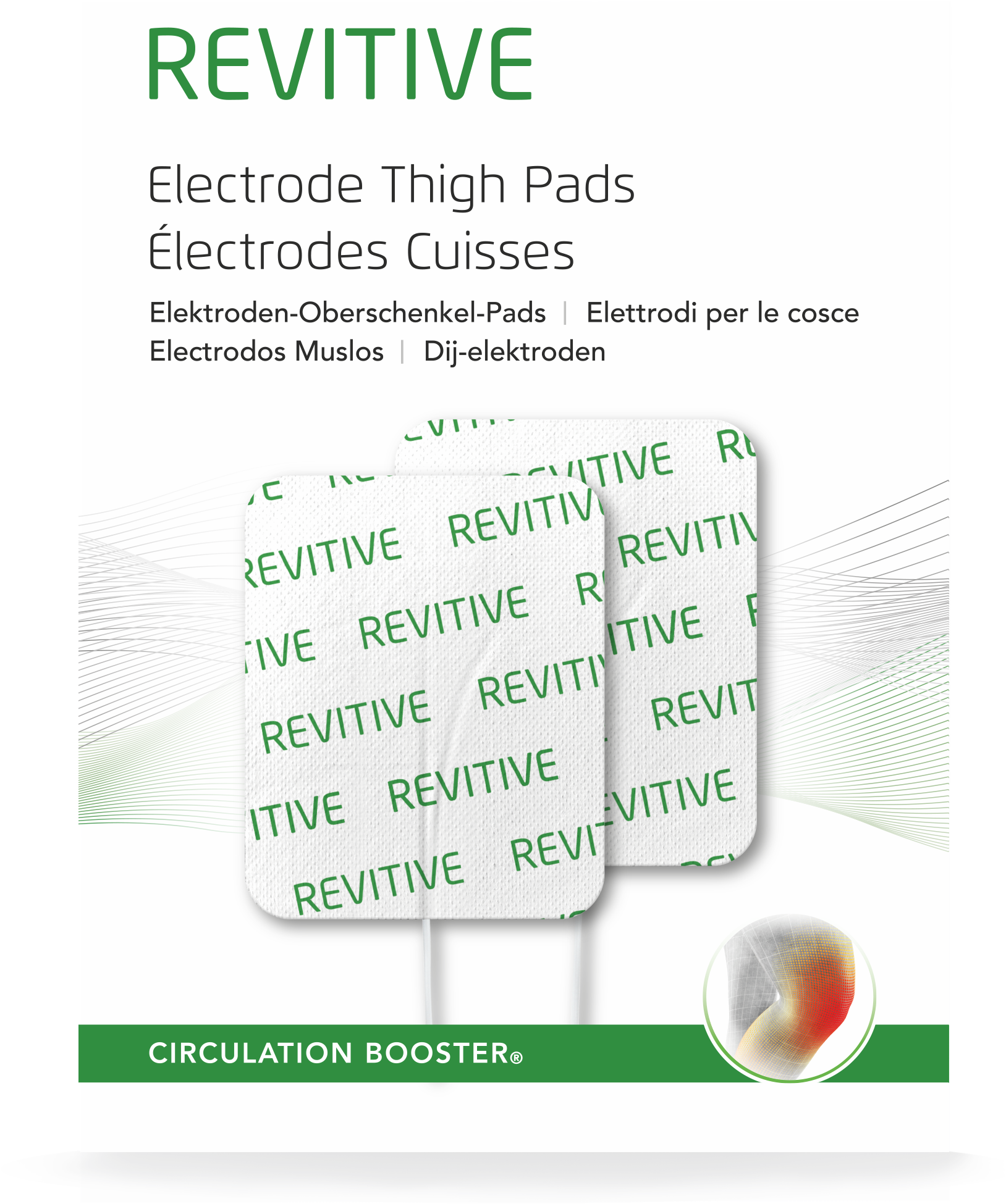 REVITIVE Elektrodenpads »Große Elektroden-Oberschenkel-Pads«, Enthält ein Paar große Revitive Elektrodenpads für die Oberschenkel