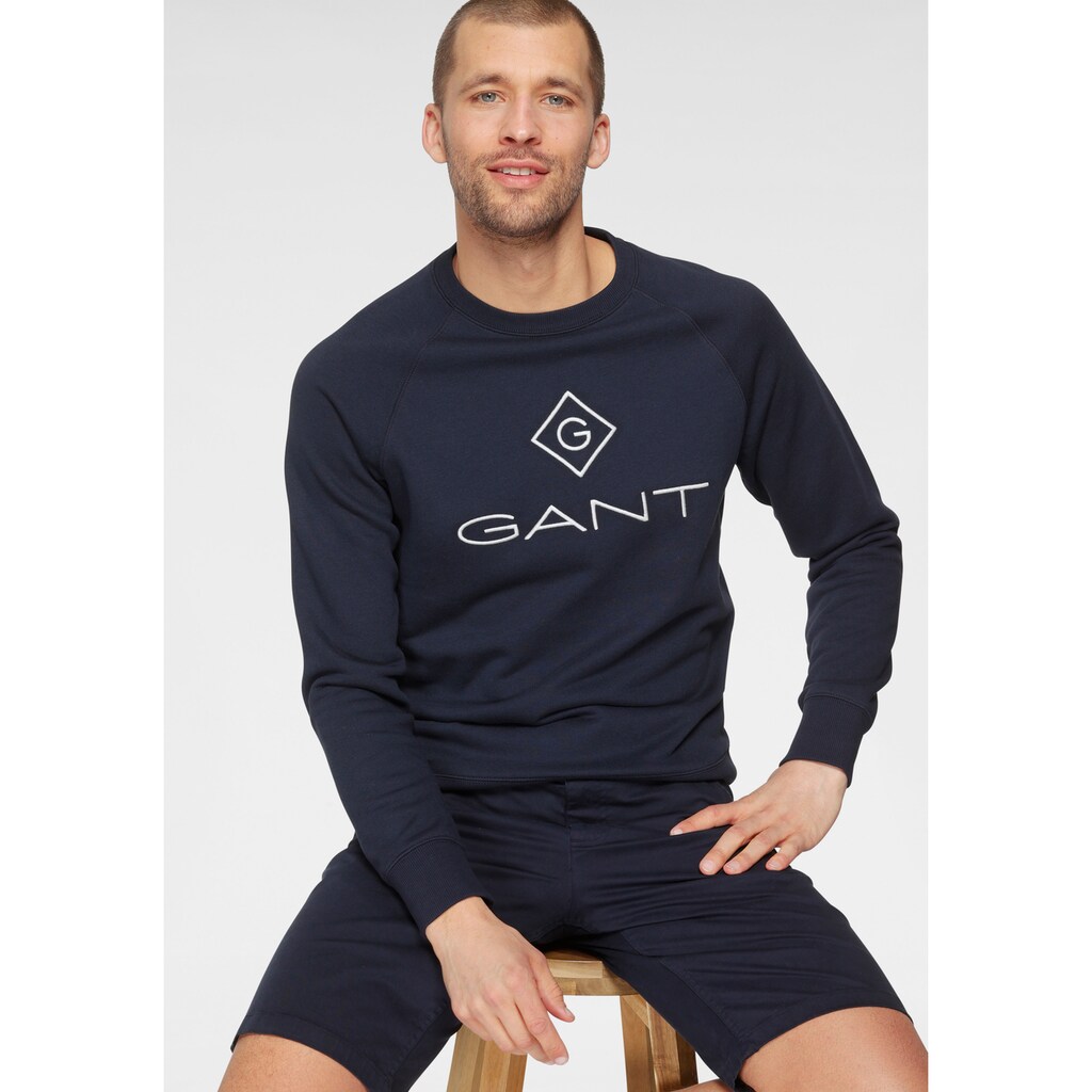 Gant Sweatshirt »LOCK UP C-NECK SWEAT«, Bündchenabschlüsse