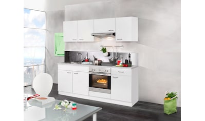 wiho Küchen Küchenzeile »Valencia«, mit E-Geräten, Breite 210 cm kaufen