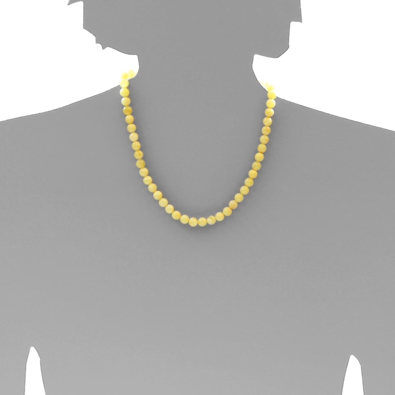 OSTSEE-SCHMUCK Kette ohne Anhänger »- Kugel 8 mm - Bernstein - ,«