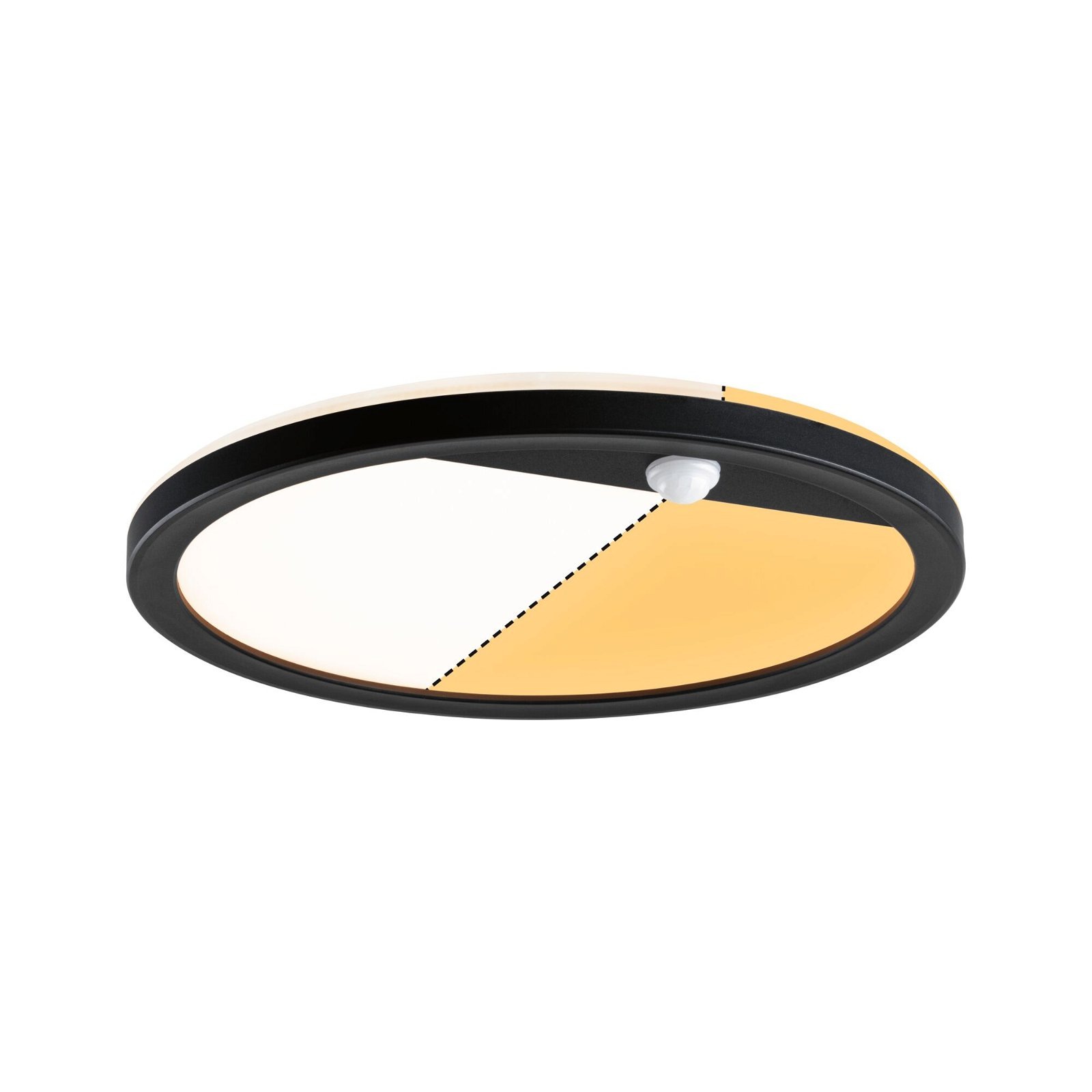 Paulmann LED Außen-Wandleuchte »Außenpanel Lamina IP44 rund 280mm 14W 1150lm 230V Kunststoff«, 1 flammig, Backlight Bewegungsmelder insektenfreundlich tunable warmwhite