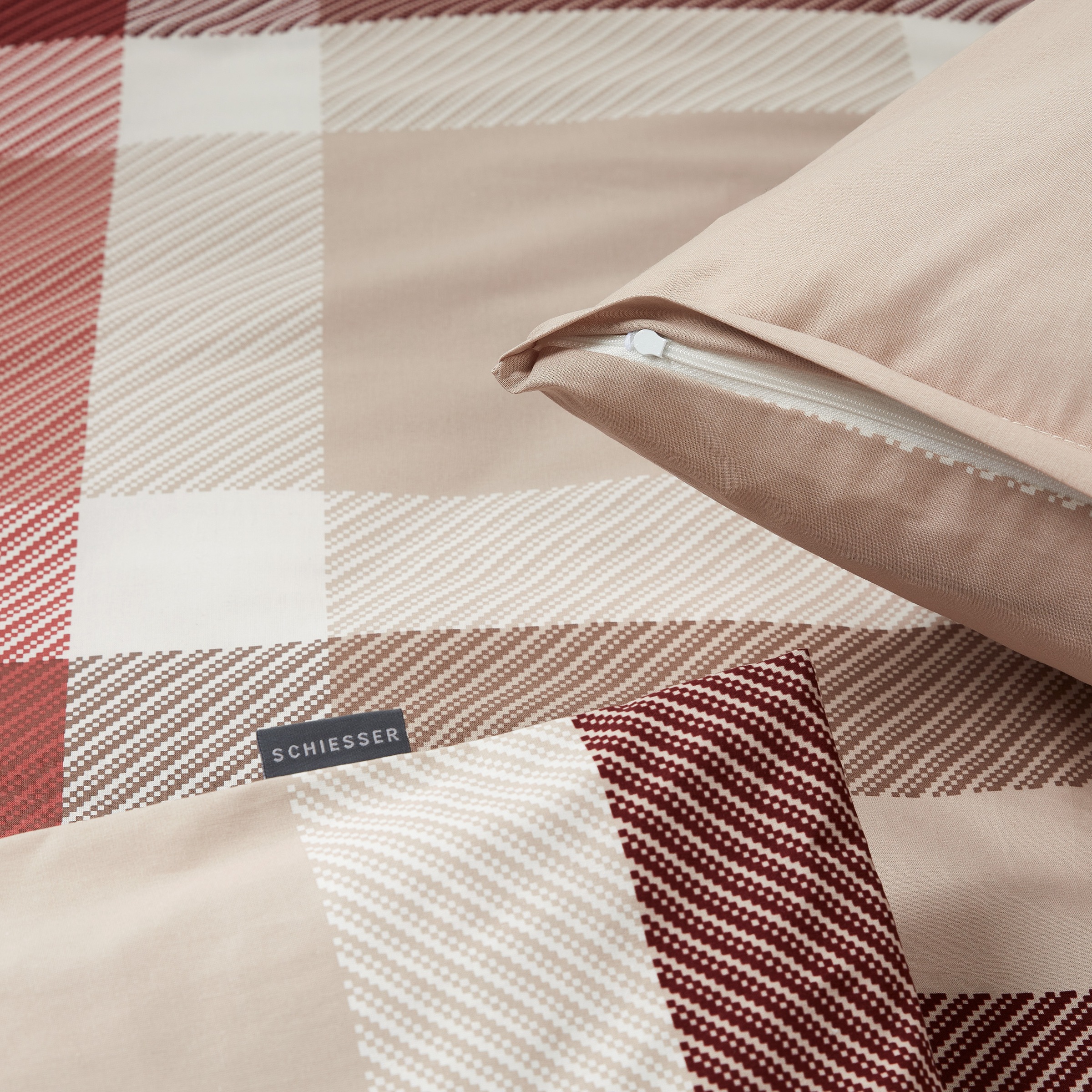 Schiesser Bettwäsche »Kris aus weicher Baumwolle mit markanten Karos«, Made in Green