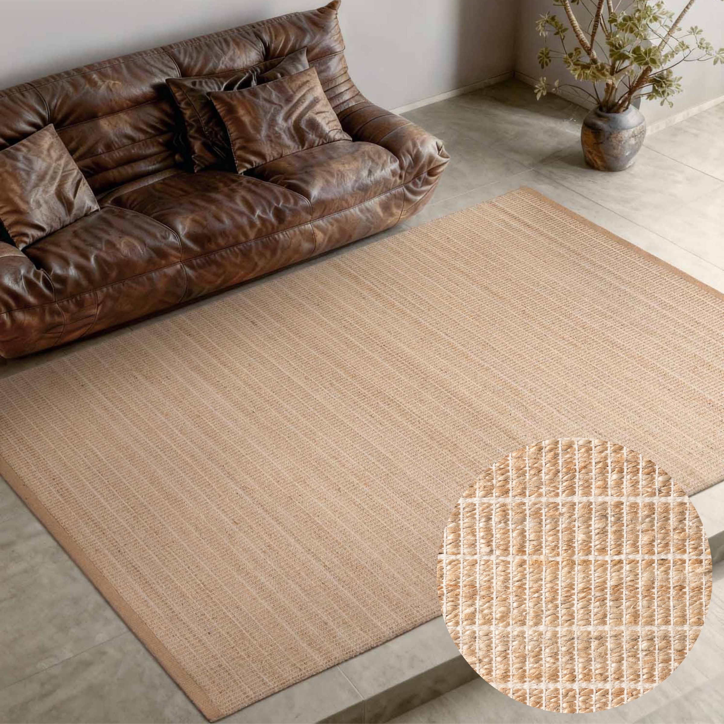 Villeroy & Boch Teppich »Birka« rechteckig 6 mm Höhe Jute, Natur, Wohnzimmer, Esszimmer, Schlafzimmer, Flur, Modern, Boho