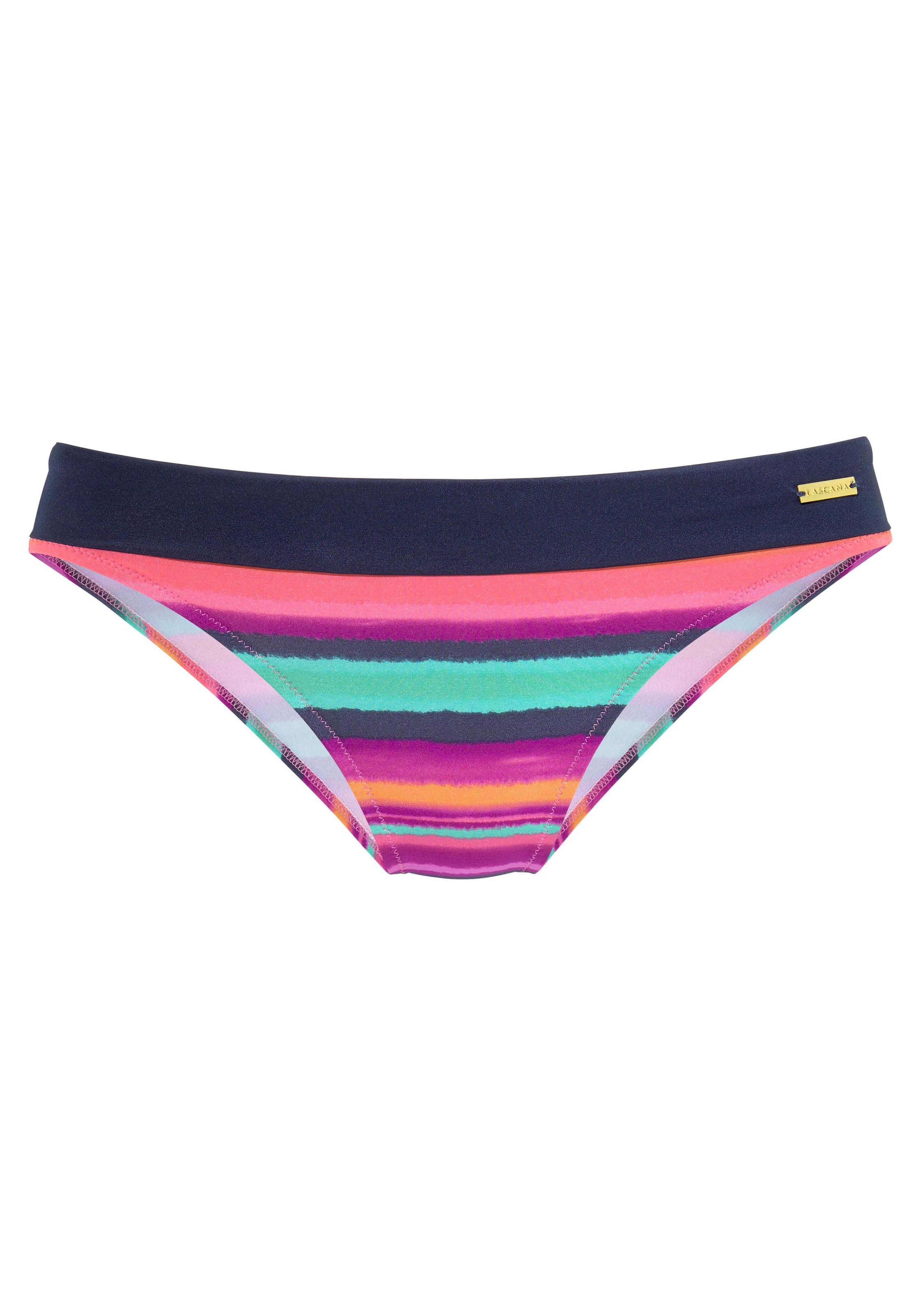 LASCANA Bikini-Hose »Rainbow«, mit Umschlagbund