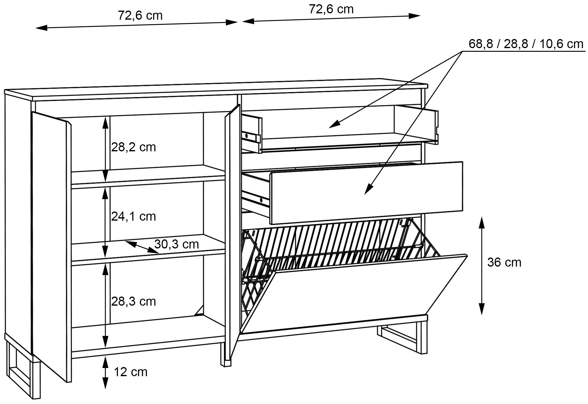 FORTE Schuhschrank »Quayle«
