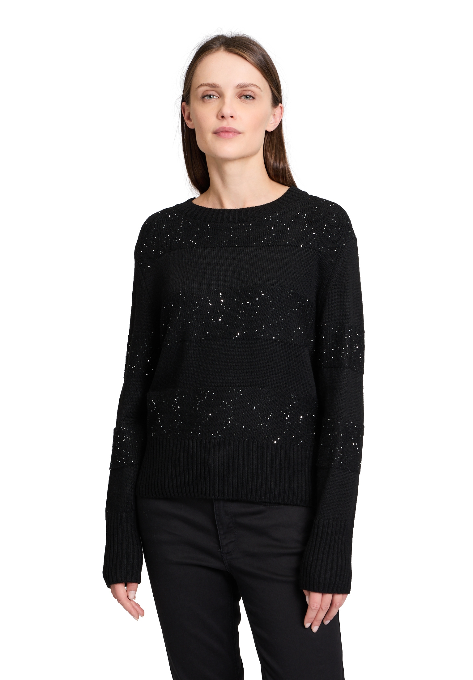 Betty&Co Strickpullover »Strickpullover mit Pailletten«