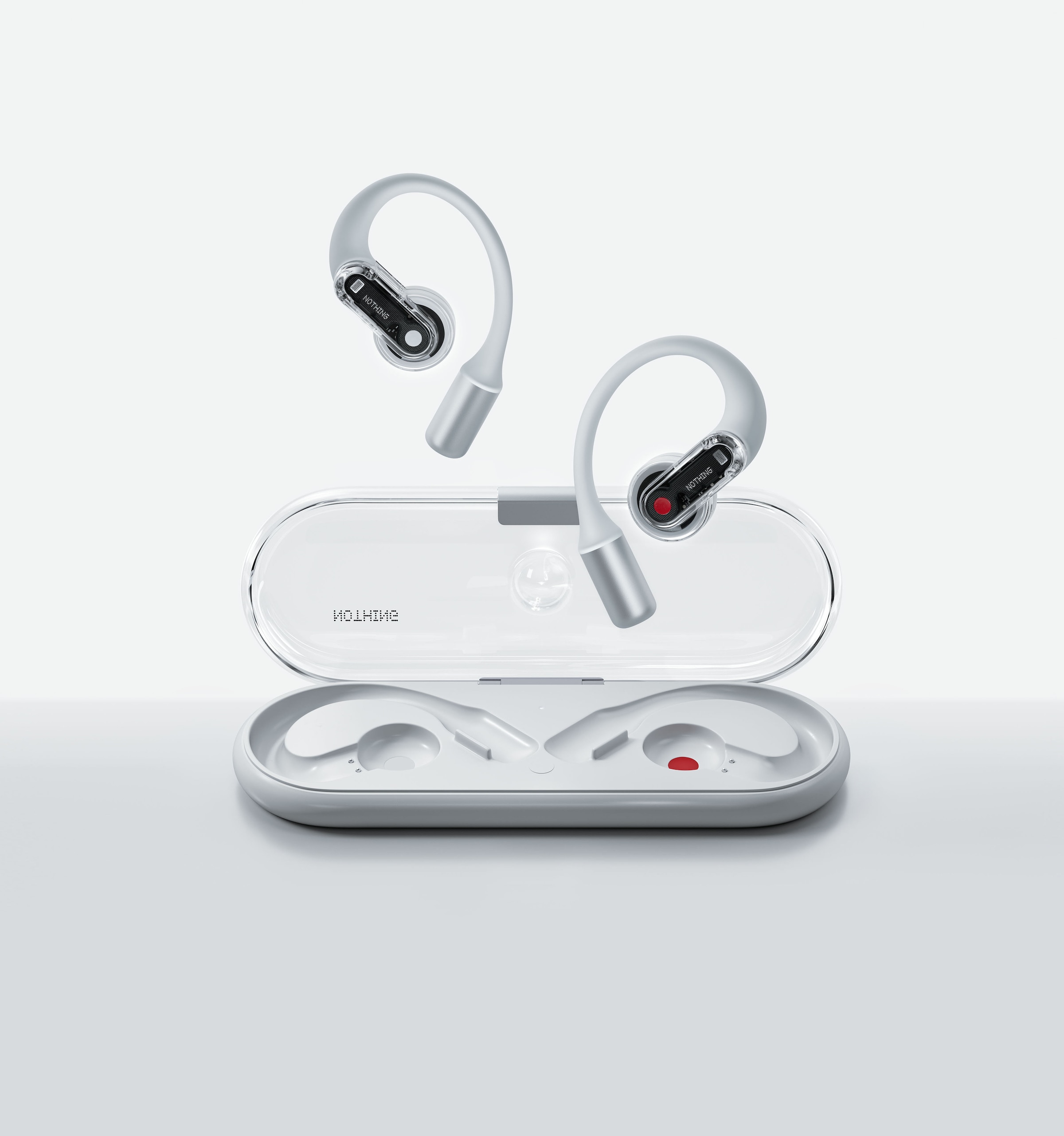 NOTHING Open-Ear-Kopfhörer »Ear (Open)« A2DP Bluetooth | AVCTP Bluetooth | AVDTP Bluetooth | AVRCP Bluetooth | Bluetooth | HFP | RFCOMM | SPP LED Ladestandsanzeige | integrierte Steuerung für Anrufe und Musik