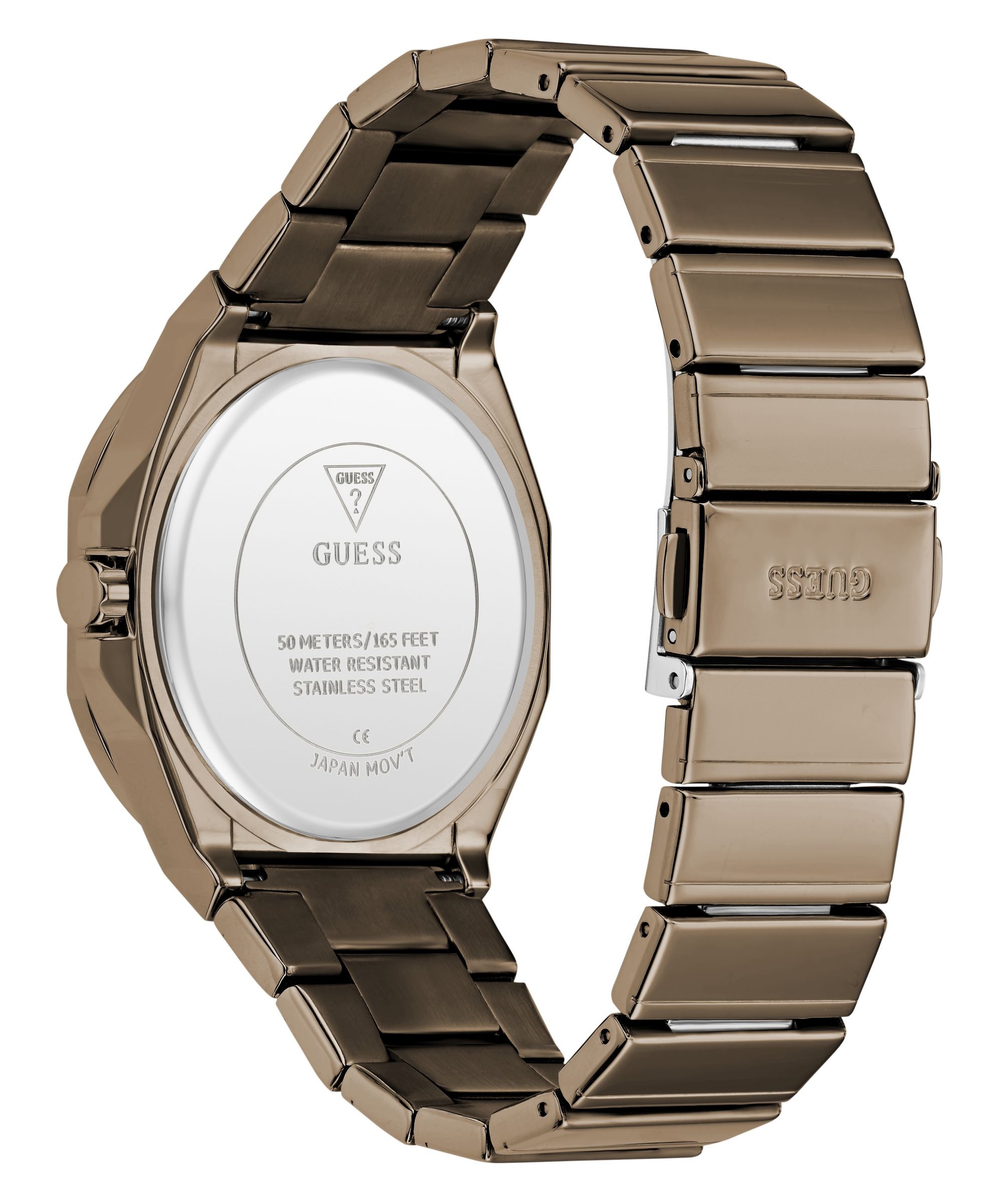 Guess Quarzuhr »JAQ« Armbanduhr, Herrenuhr, Edelstahlarmband, analog