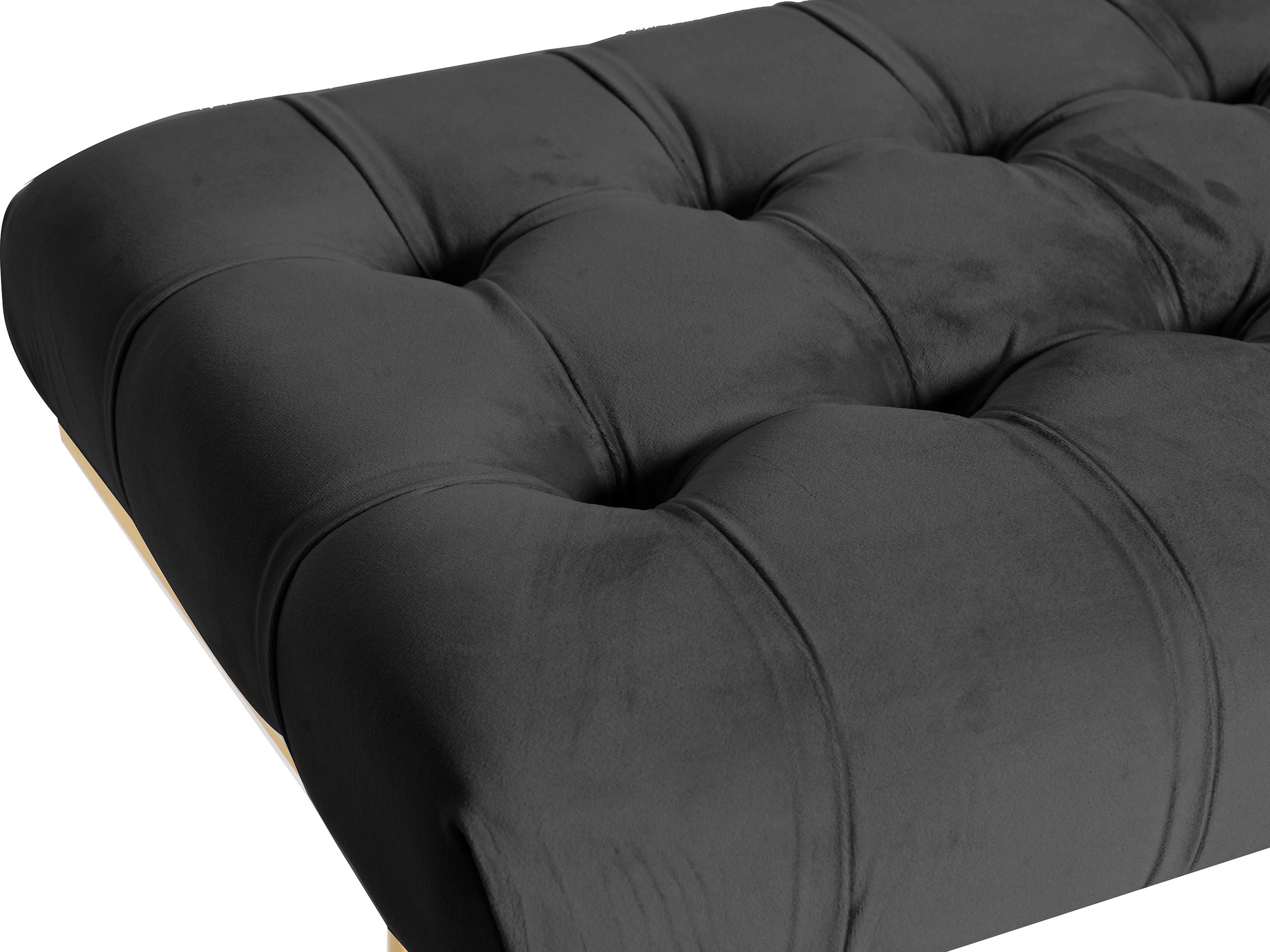 Kayoom Sitzbank »Rare 225, Edler Touch durch goldenes Gestell« 1 Stk. tlg. samtweich, gesteppt, mit Zierknöpfen, Gemütliches, schickes Polster