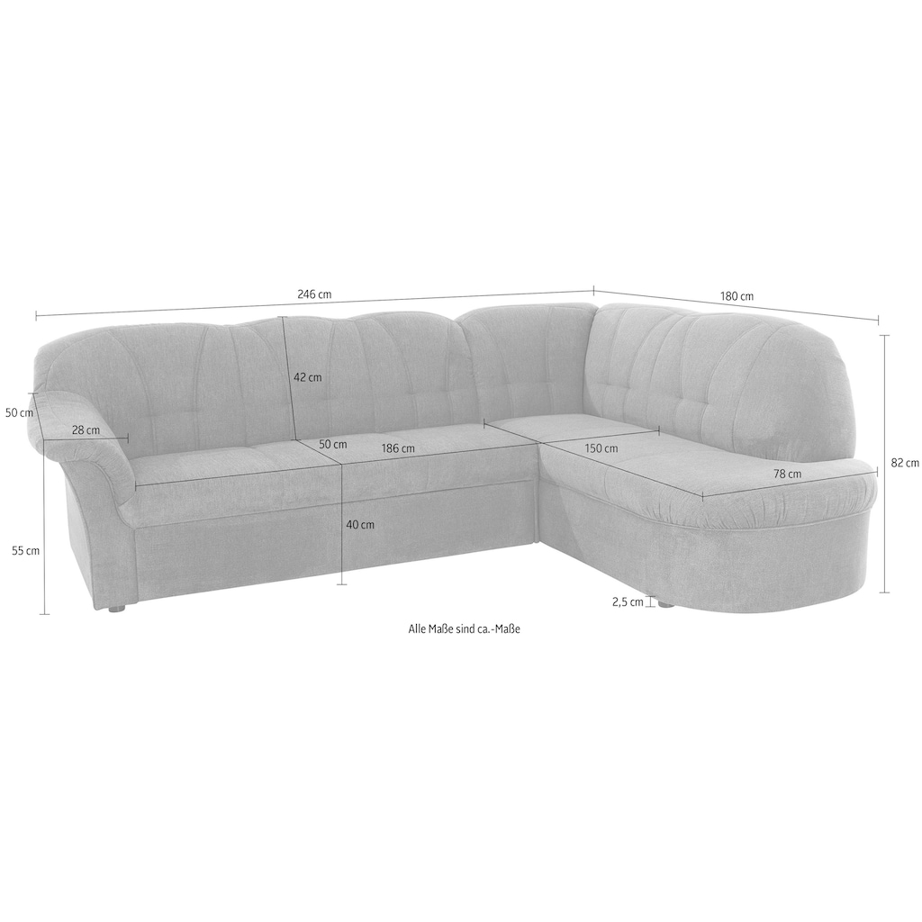 DOMO collection Ecksofa »Pegnitz L-Form«