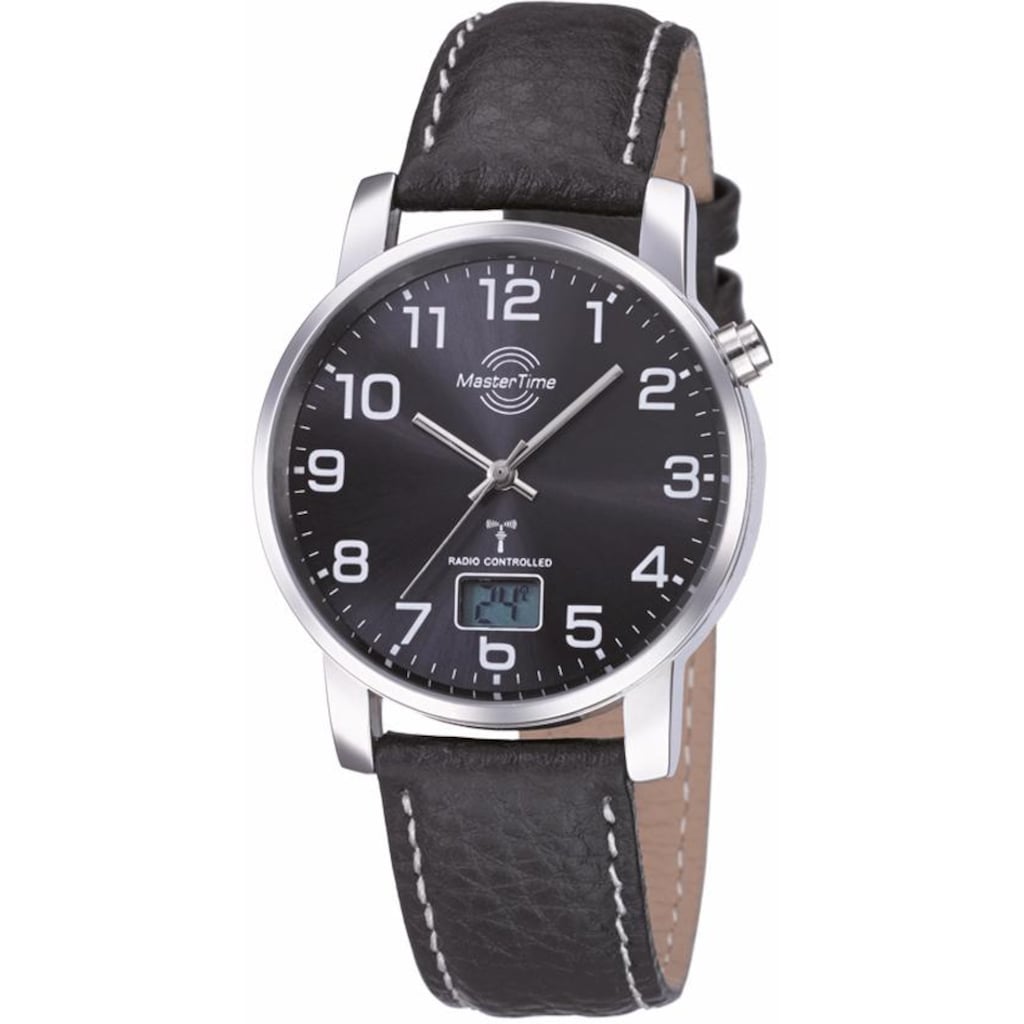 MASTER TIME Funkuhr »MTGA-10576-24L«, Armbanduhr, Quarzuhr, Herrenuhr, Datum