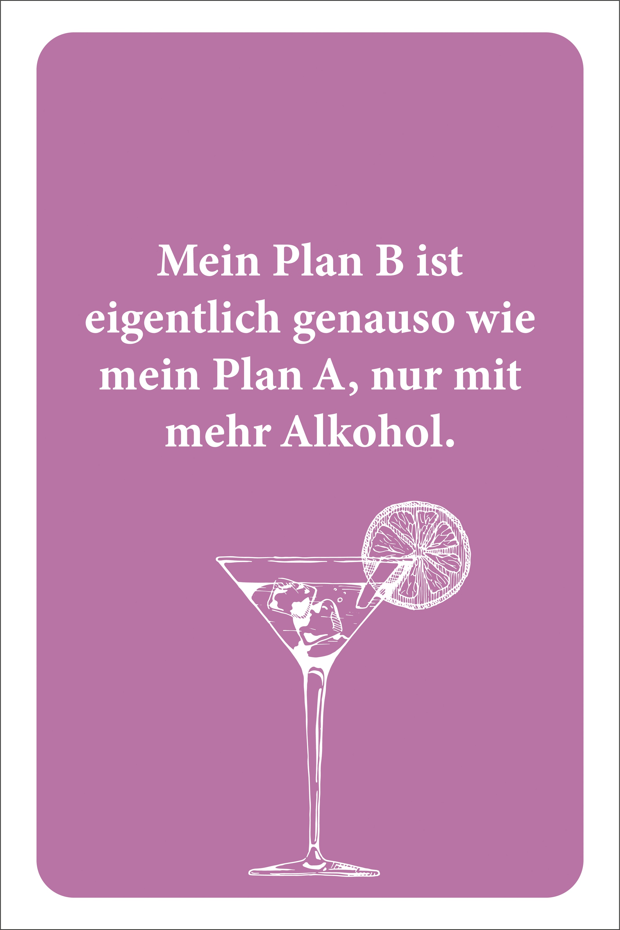 queence Metallbild »Plan B«, Schriftzüge-Schriftzug-Getränke, (1 St.), Stahlschilder