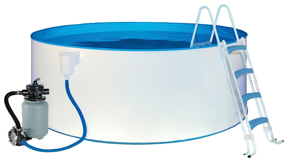KONIFERA Rundpool »RÜGEN 2«, (Set, 10 tlg.), mit LED-Scheinwerfer zur stimmungsvollen abendlichen Beleuchtung