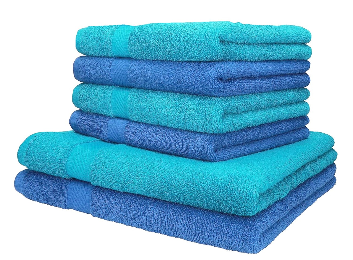 MOONLIGHT Handtuch Set »Uni-Walk Frottee, 100 % Baumwolle«, (3 St.)