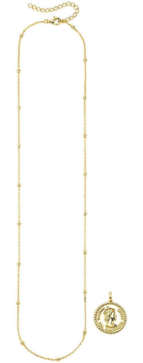 Aniston JEWELRY & WATCHES Kette mit Anhänger »Schmuck Geschenk Silber 925 Halskette mit Münzanhänger«