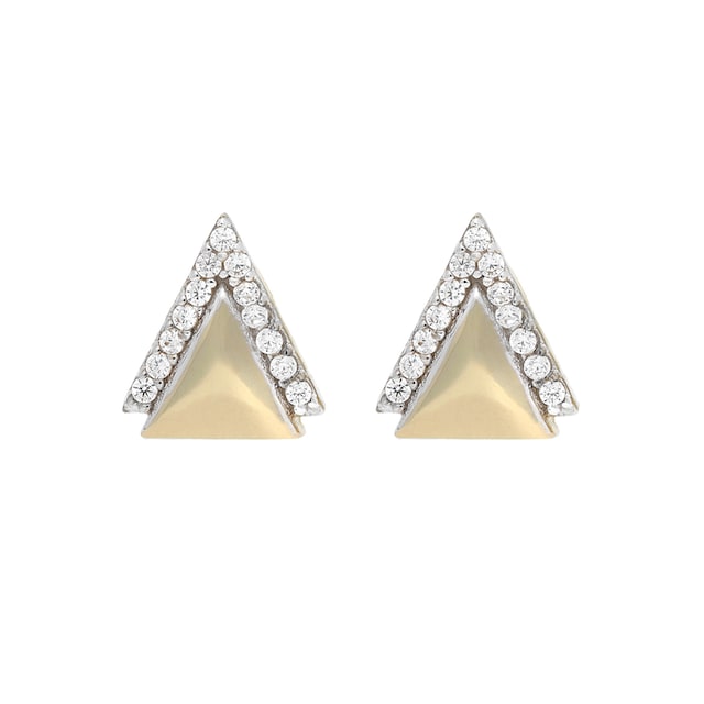 Firetti Paar Ohrstecker »Dreiecke, modisch, edel, glänzend«, mit Zirkonia  auf Raten kaufen