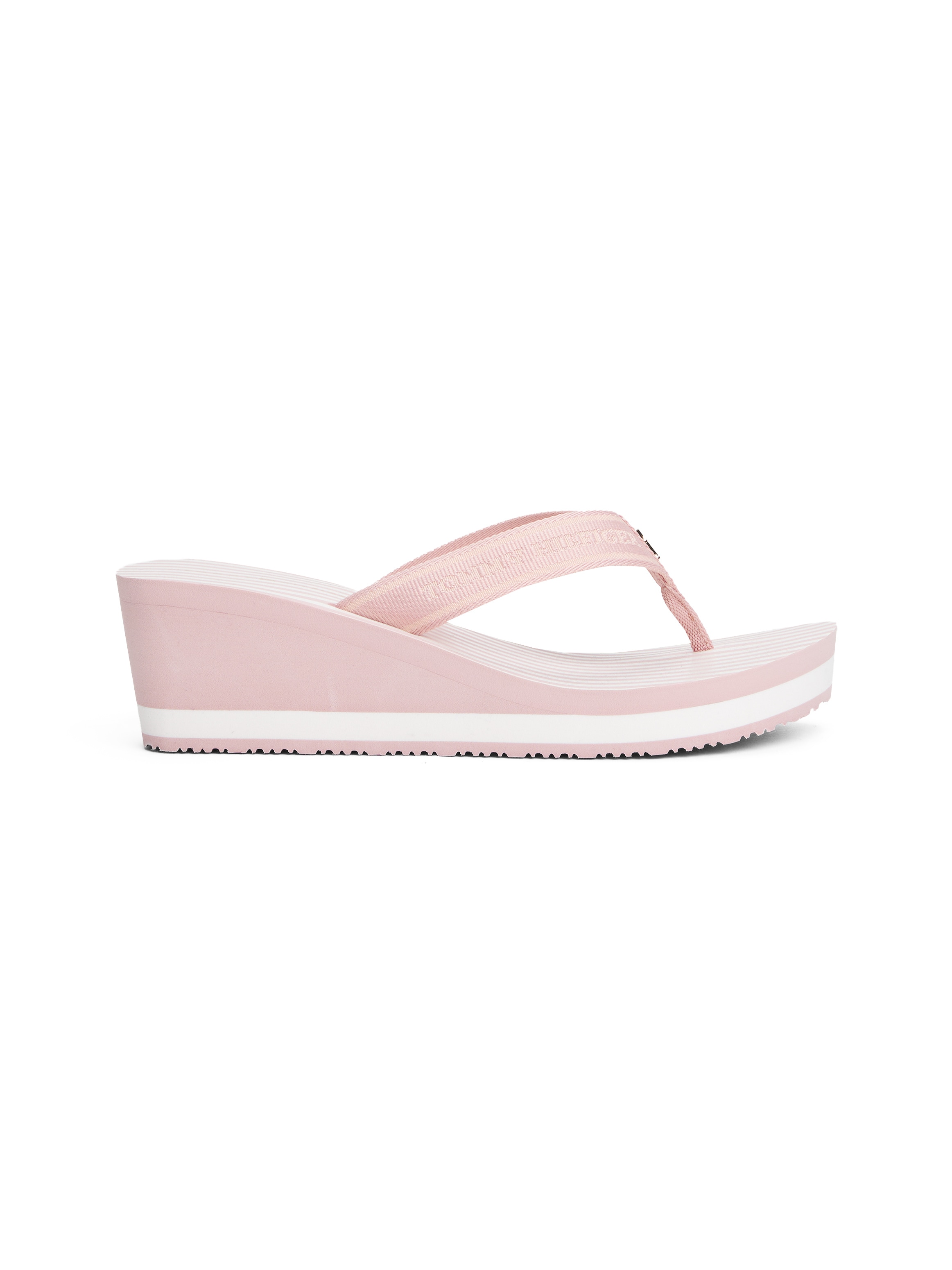 Tommy Hilfiger Dianette »TH STRIPES WEDGE BEACH SANDAL«, Zehentrenner, Sommerschuh mit gestreifter Innensohle