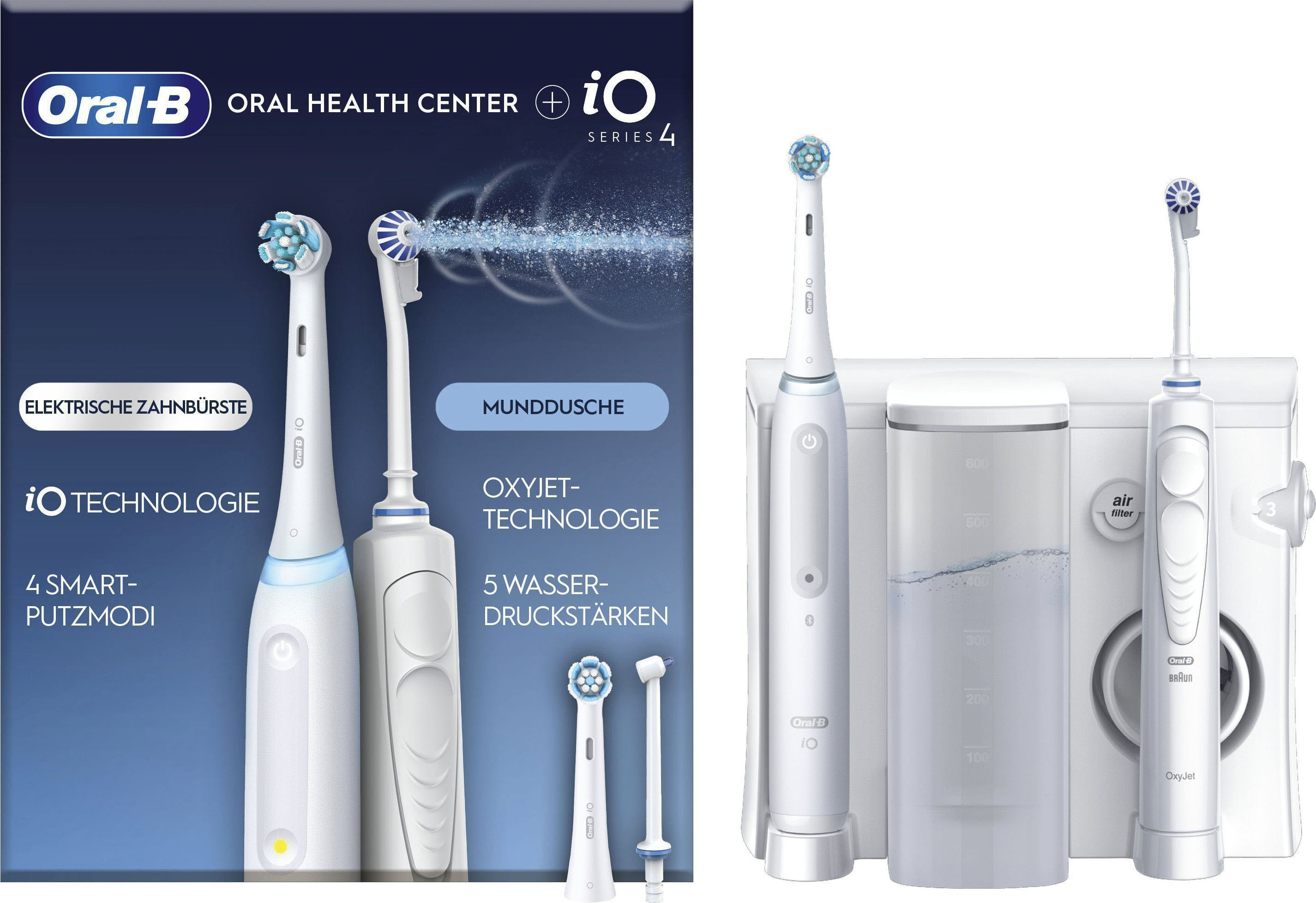 Munddusche »Oral Health Center«, mit iO Series 4 elektrische Zahnbürste
