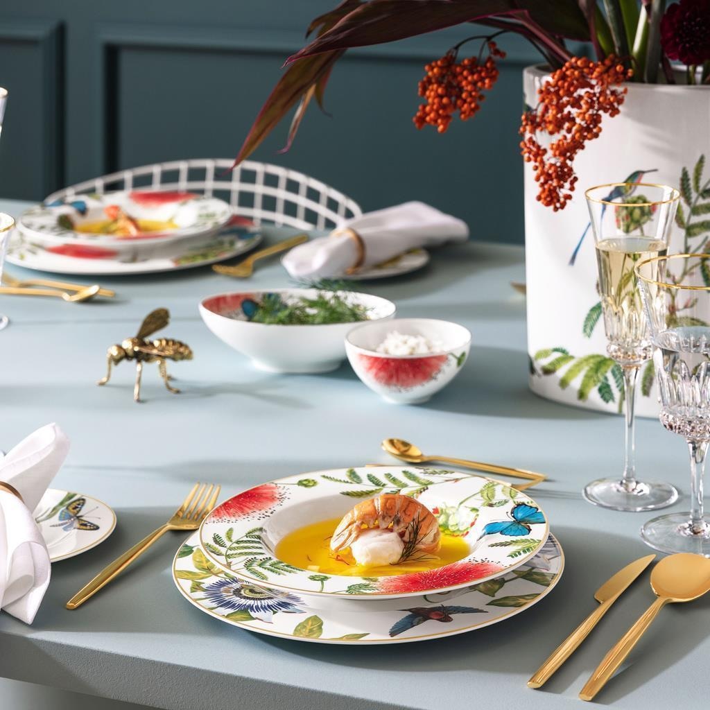 Villeroy & Boch Geschirr-Set »Tafelservice Amazonia Anmut 18er Set bunt« Handwäsche wird empfohlen